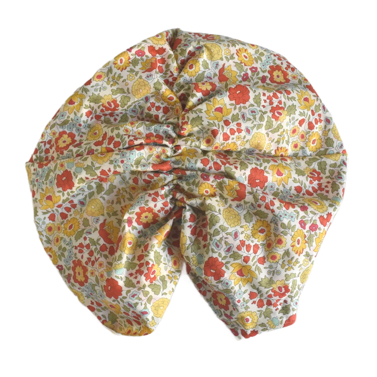 Little Susan Turban Hat -Yellow Liberty D'anjo floral print - Silk & Lawn