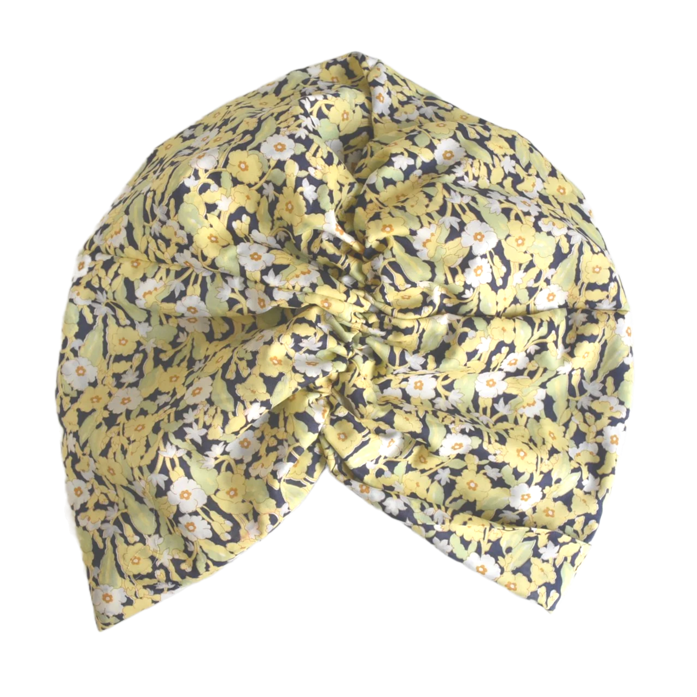 Little Susan Turban Hat -Yellow Liberty Primrose floral print - Silk & Lawn