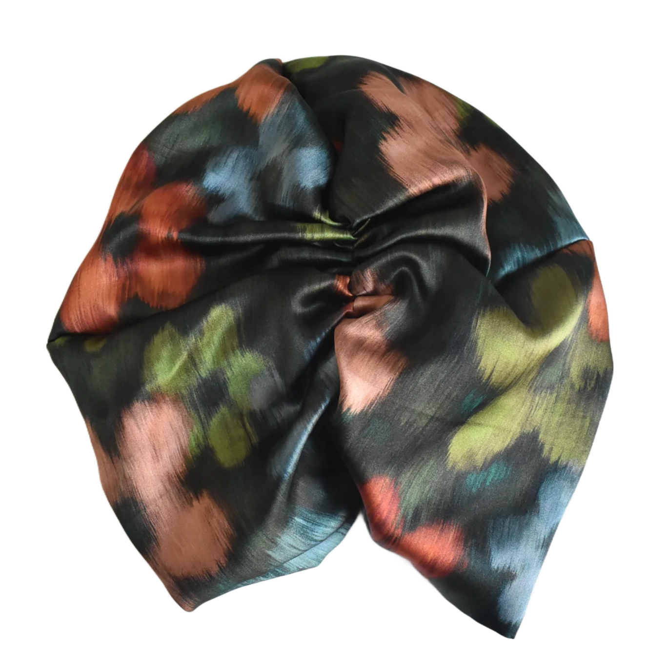 Little Susan Twisted Silk Turban & Head wrap - Liberty of London abstract print on Silk Satin - Silk & Lawn