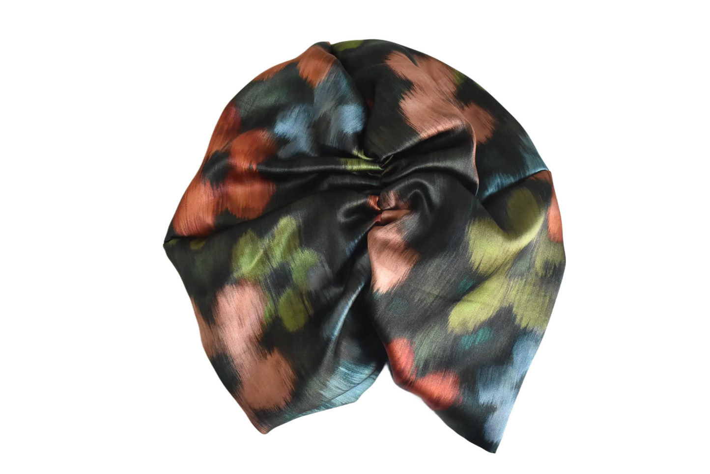 Little Susan Twisted Silk Turban & Head wrap - Liberty of London abstract print on Silk Satin - Silk & Lawn