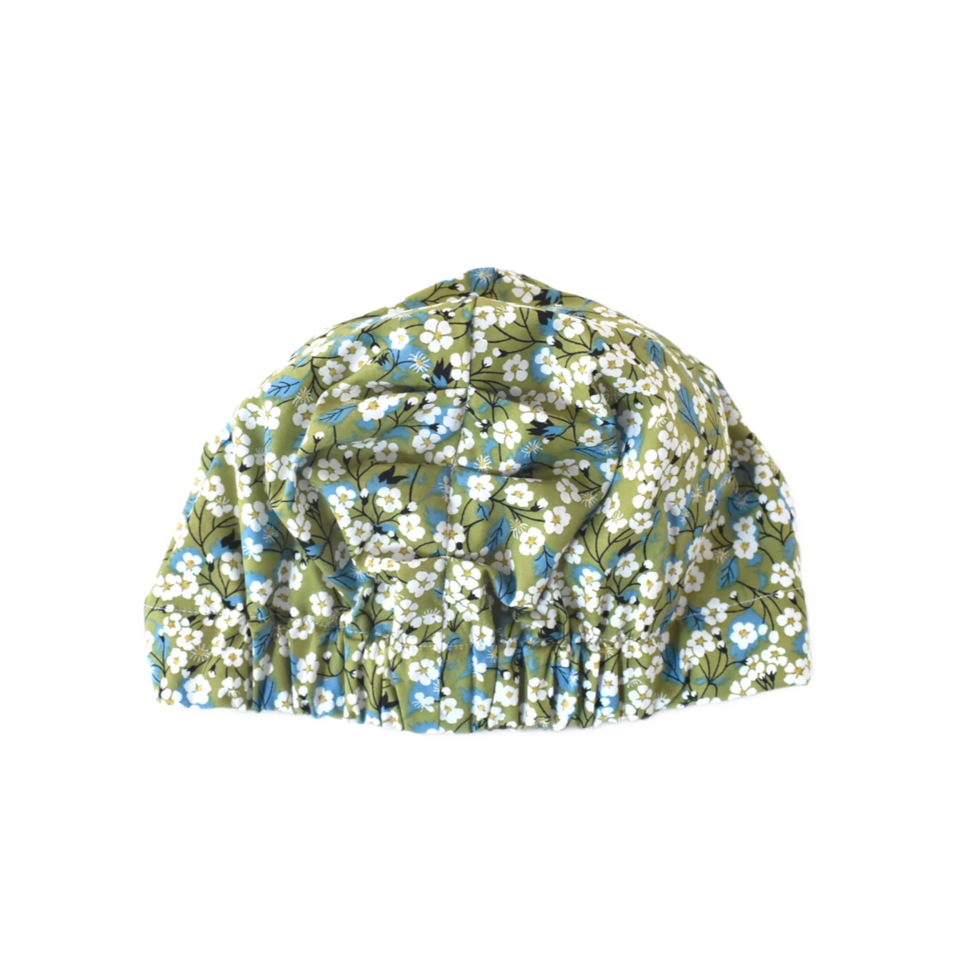Ladies Turban Hat - Liberty of London Classic Green Mitsi floral print