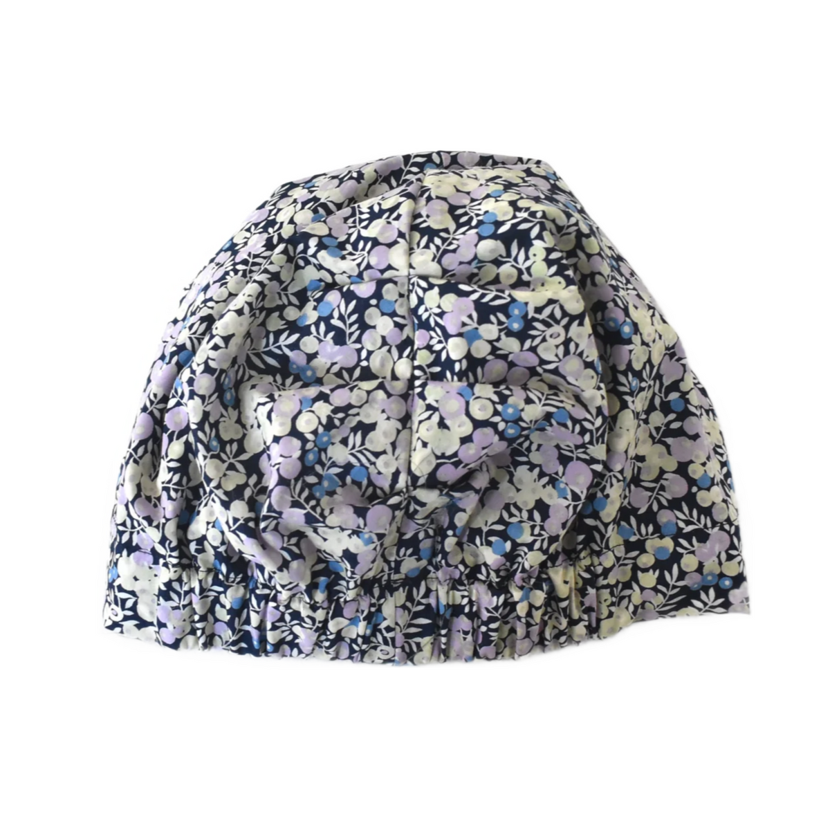 Ladies Turban Hat - Liberty of London classic Purple Wiltshire floral print - Silk & Lawn