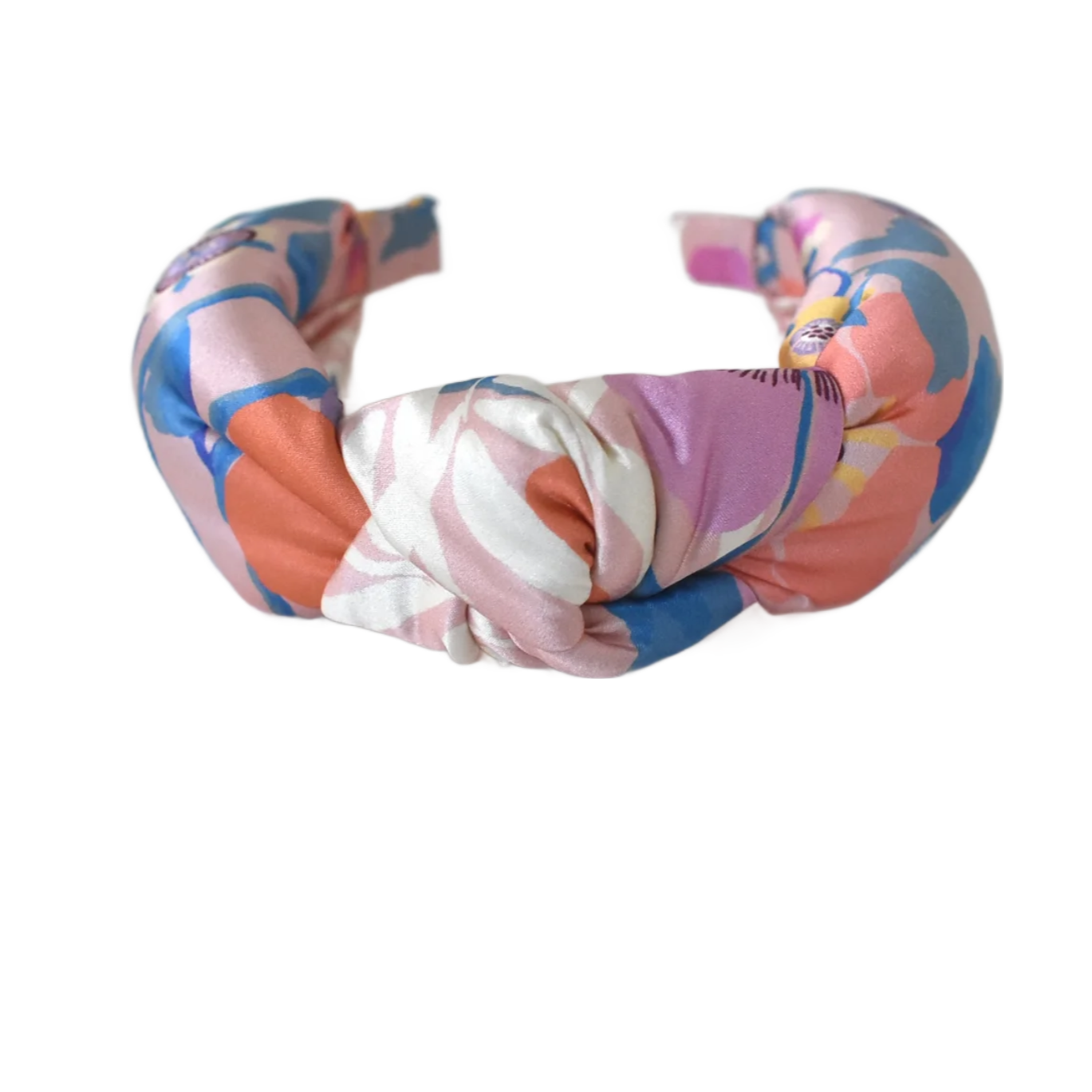 Luxury Silk Twisted or Knot Alice band in Pink Pavilion Liberty of London Silk Satin