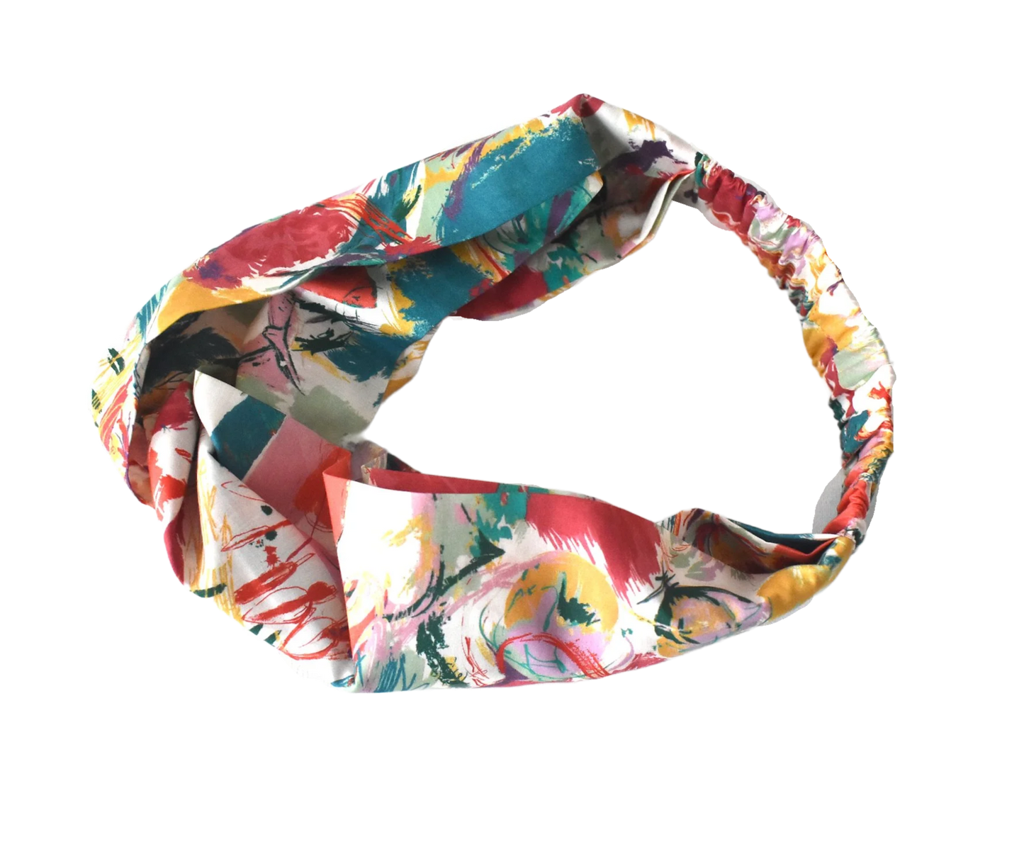 Ladies Twisted Turban Headband - Nine Elms Liberty in Love - Heart print - Silk & Lawn