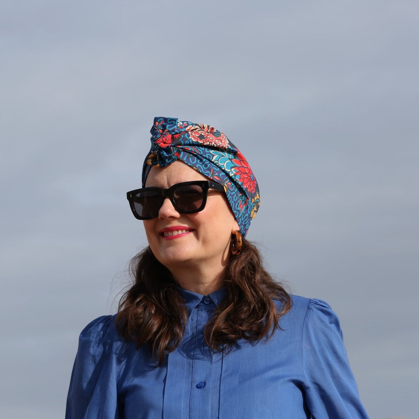 Ladies Turban Hat - Vintage Liberty of London Meandering floral print