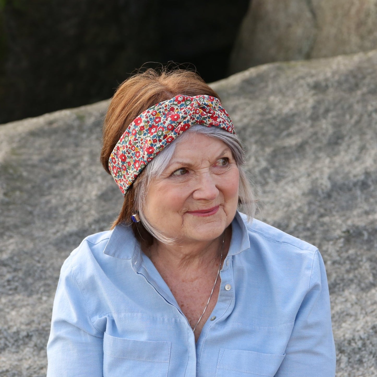 Twisted Turban Headband - Red Betsy Ann Liberty of London print