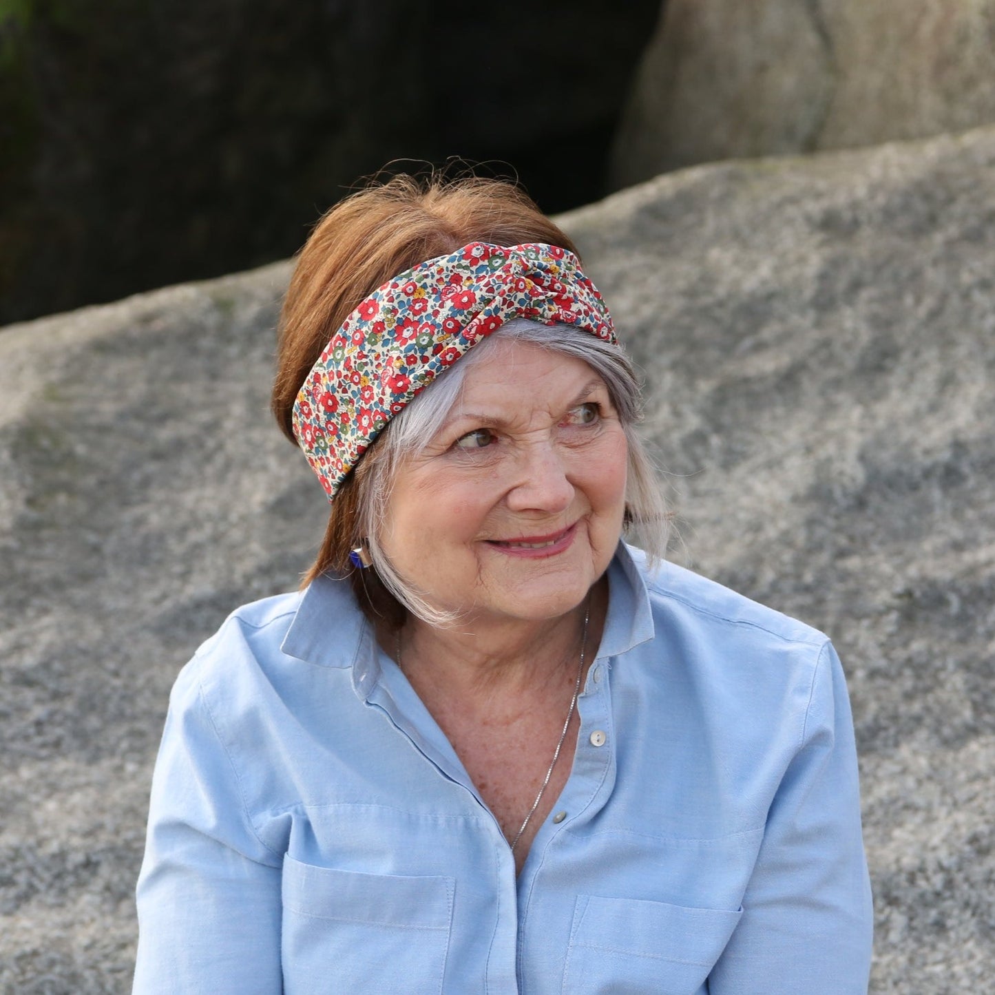 Twisted Turban Headband - Red Betsy Ann Liberty of London print