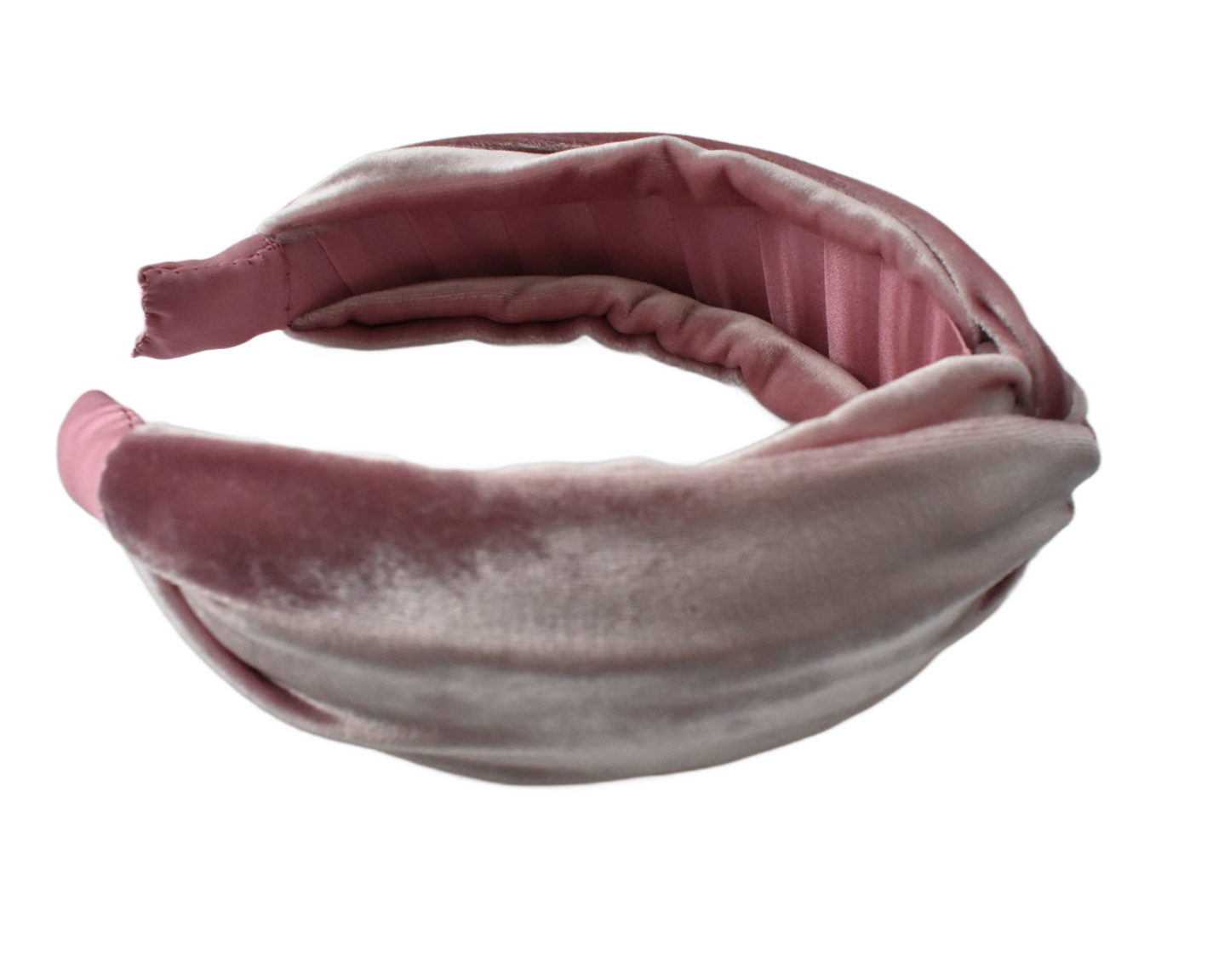 Twisted Alice head band - Dusty Pink Silk Velvet