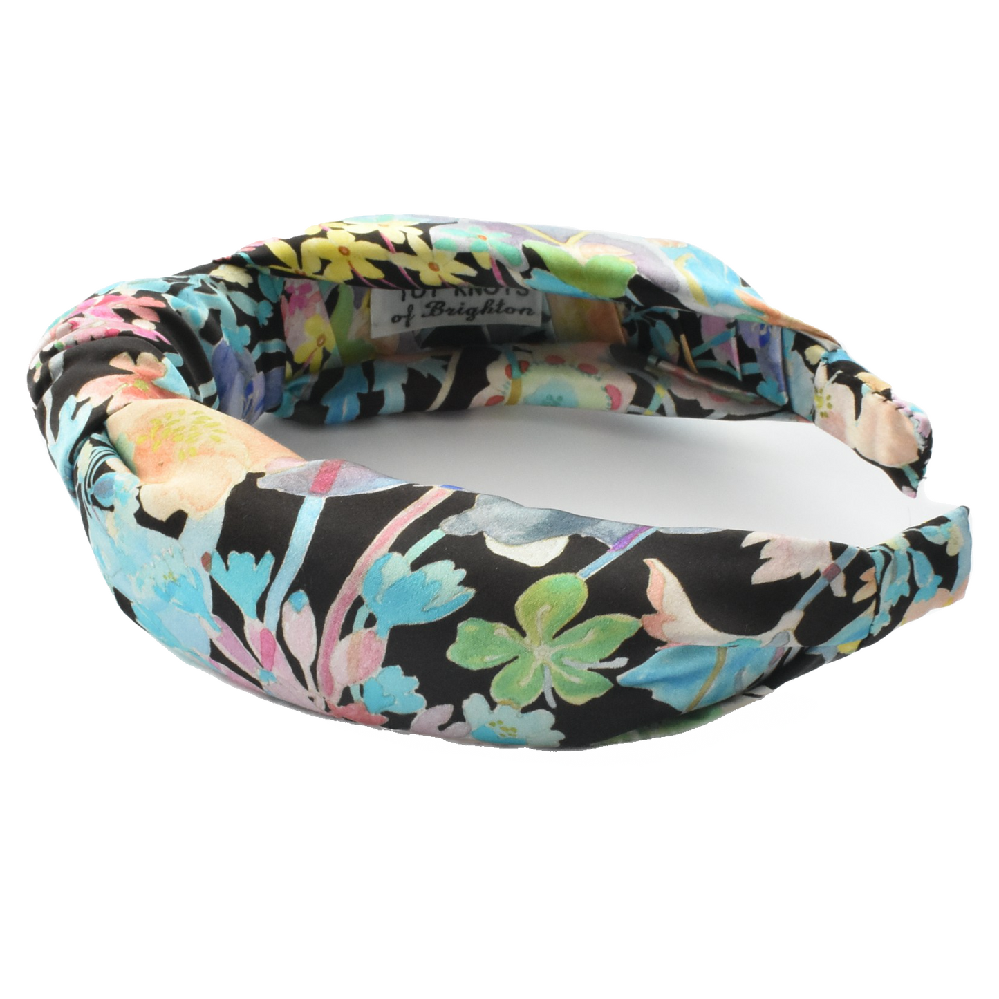Luxury Silk Knot Alice band - Liberty of London Artist Spring Proposal Silk Satin