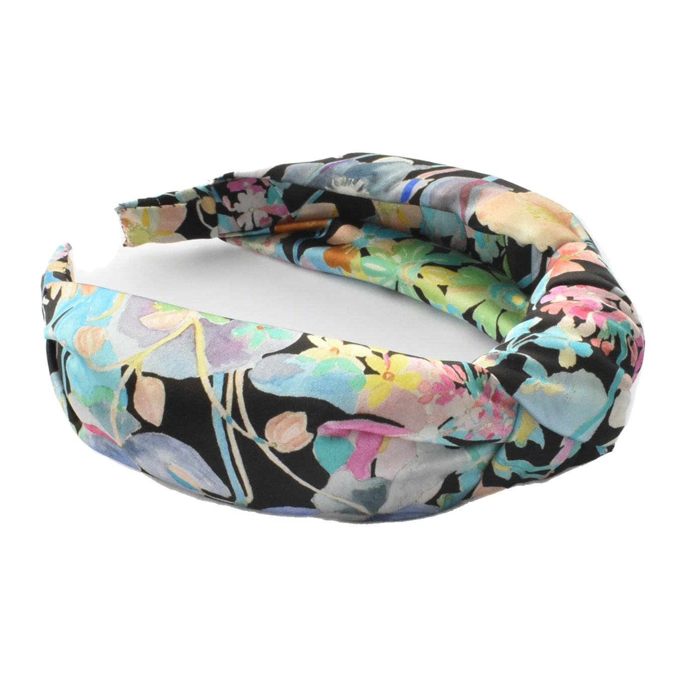 Luxury Silk Knot Alice band - Liberty of London Artist Spring Proposal Silk Satin