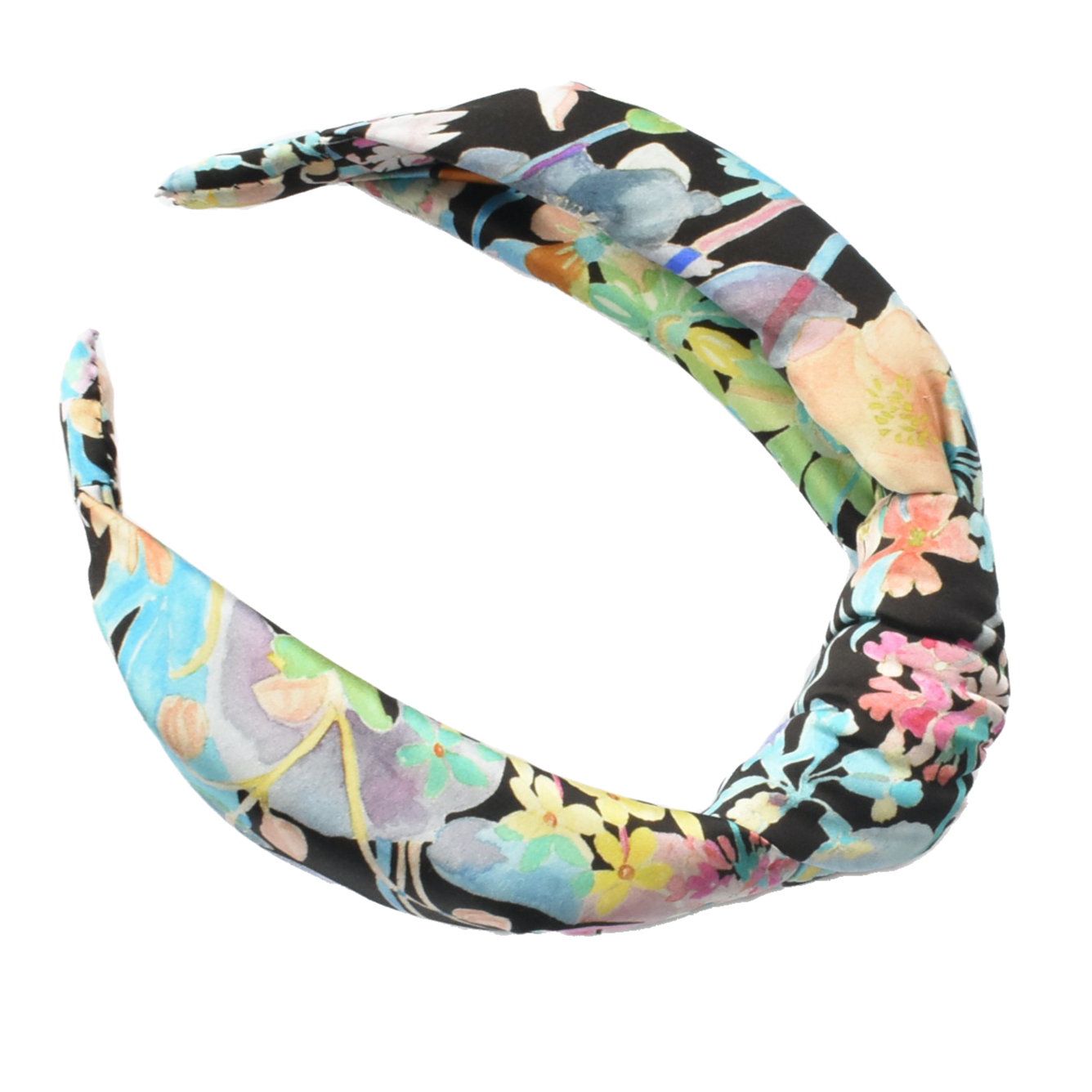 Luxury Silk Knot Alice band - Liberty of London Artist Spring Proposal Silk Satin