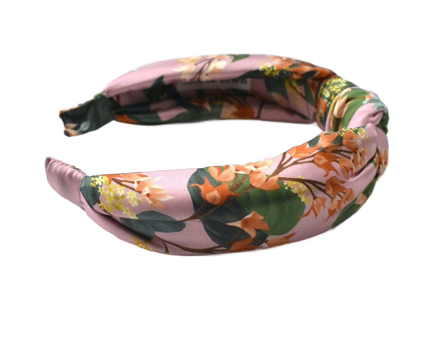 Luxury Silk Knot Alice band - Liberty of London Pink Osterley Floral 100% Silk-Satin