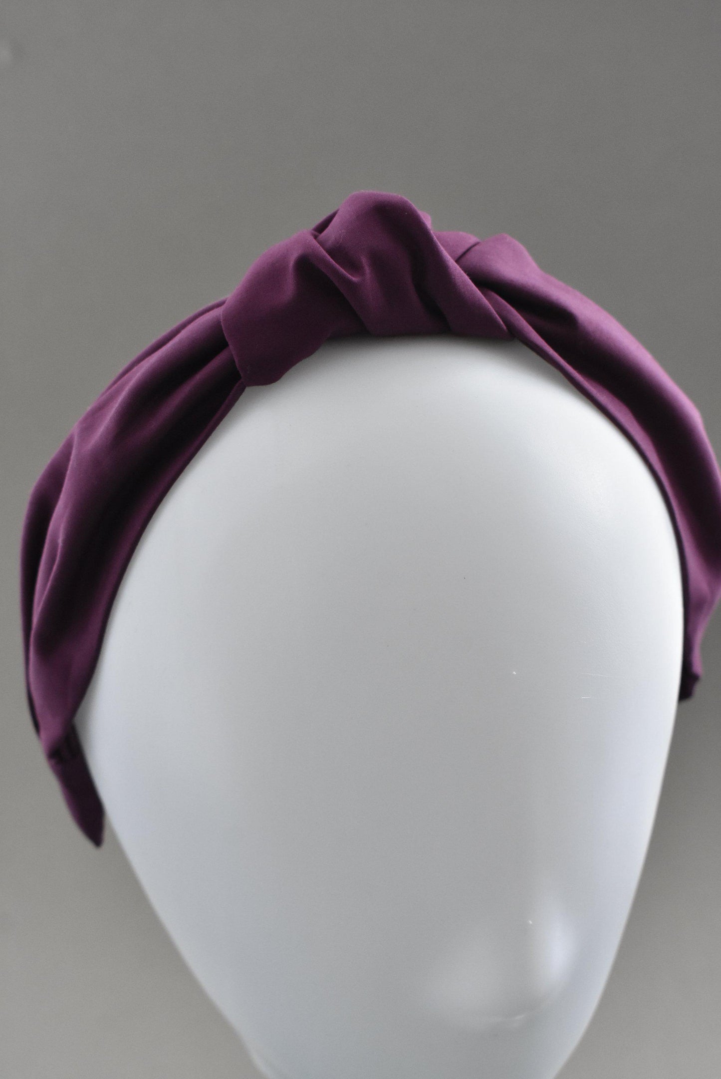 Ladies Knot Alice band - Liberty of London Aubergine Purple