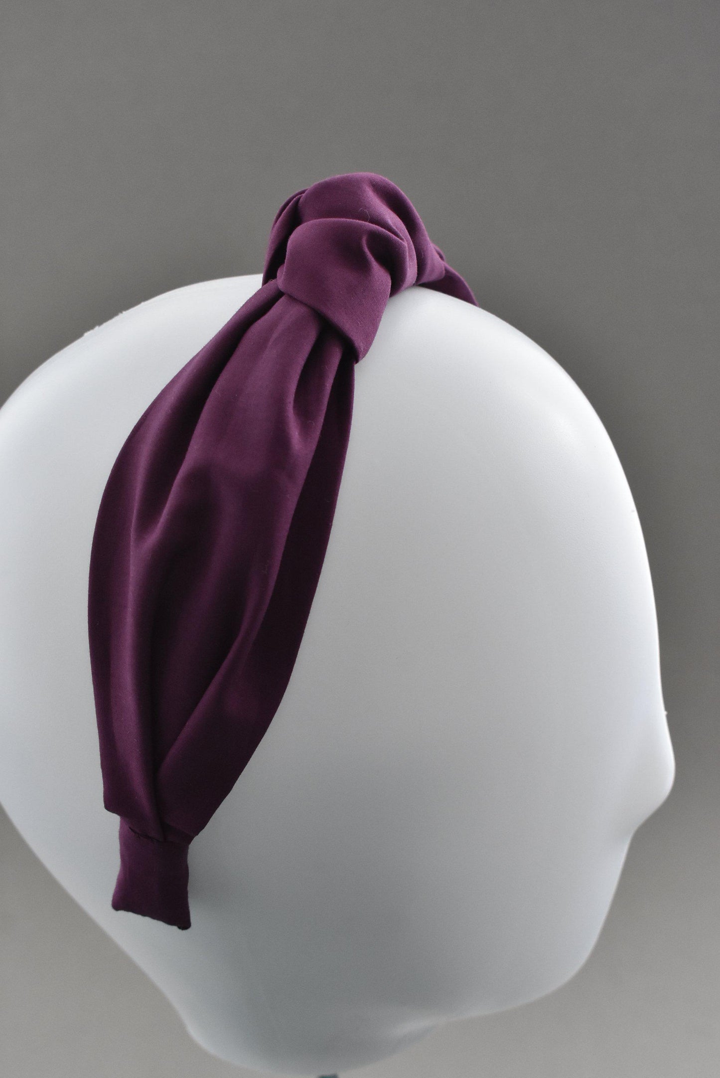 Ladies Knot Alice band - Liberty of London Aubergine Purple