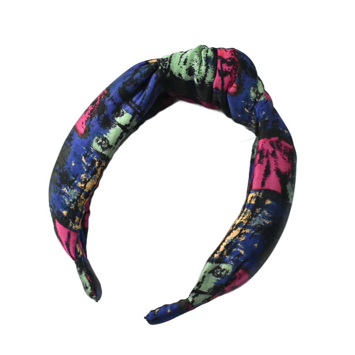 Luxury Silk Knot Alice band - Liberty of London Althea Bright Graphic 100% Silk-Satin