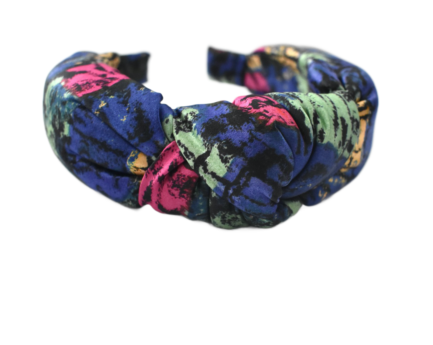 Luxury Silk Knot Alice band - Liberty of London Althea Bright Graphic 100% Silk-Satin