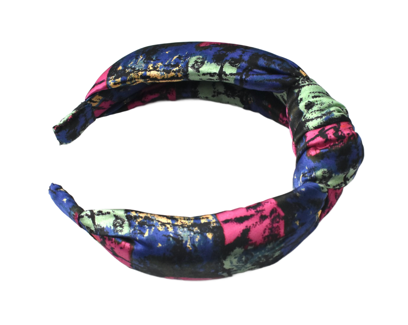 Luxury Silk Knot Alice band - Liberty of London Althea Bright Graphic 100% Silk-Satin