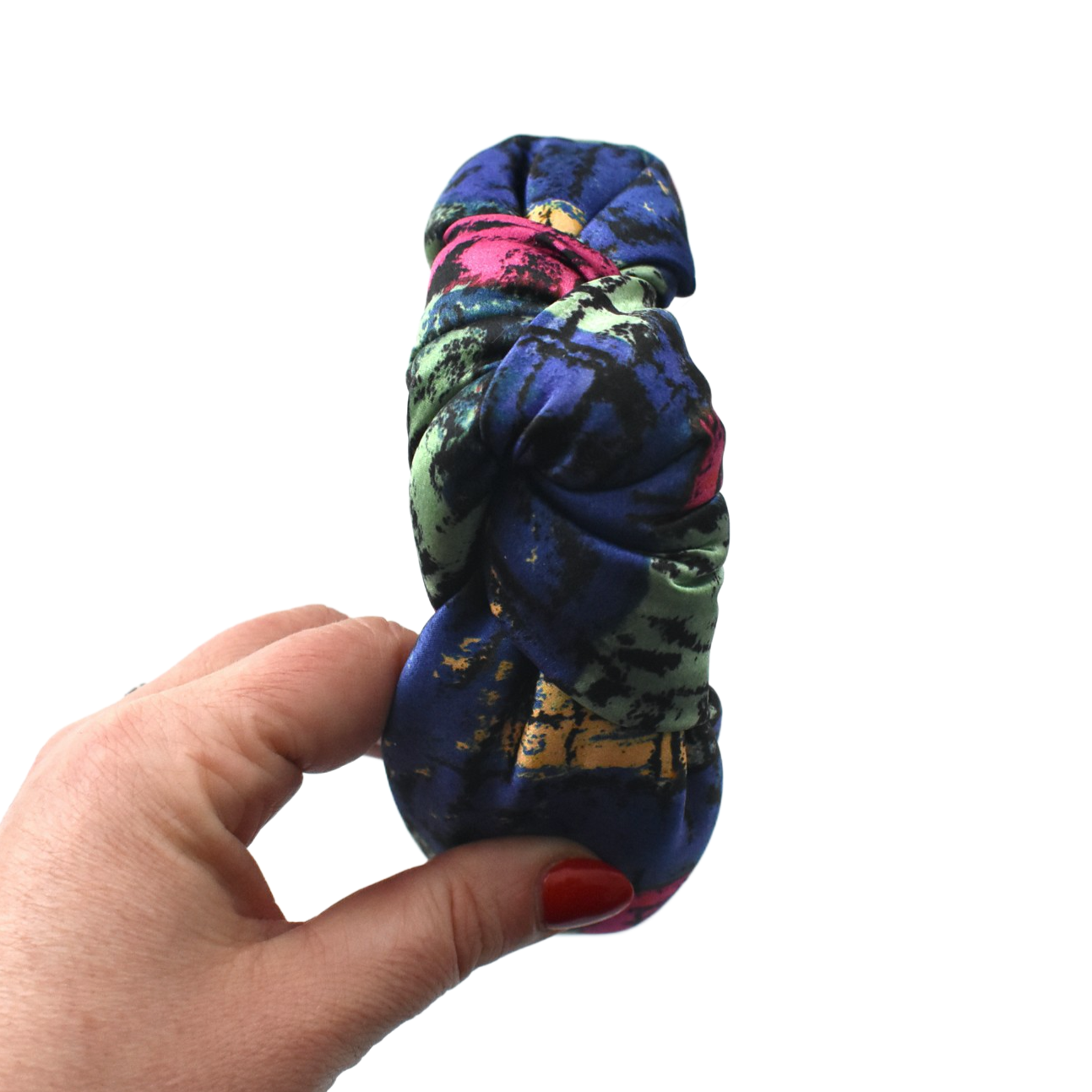 Luxury Silk Knot Alice band - Liberty of London Althea Bright Graphic 100% Silk-Satin