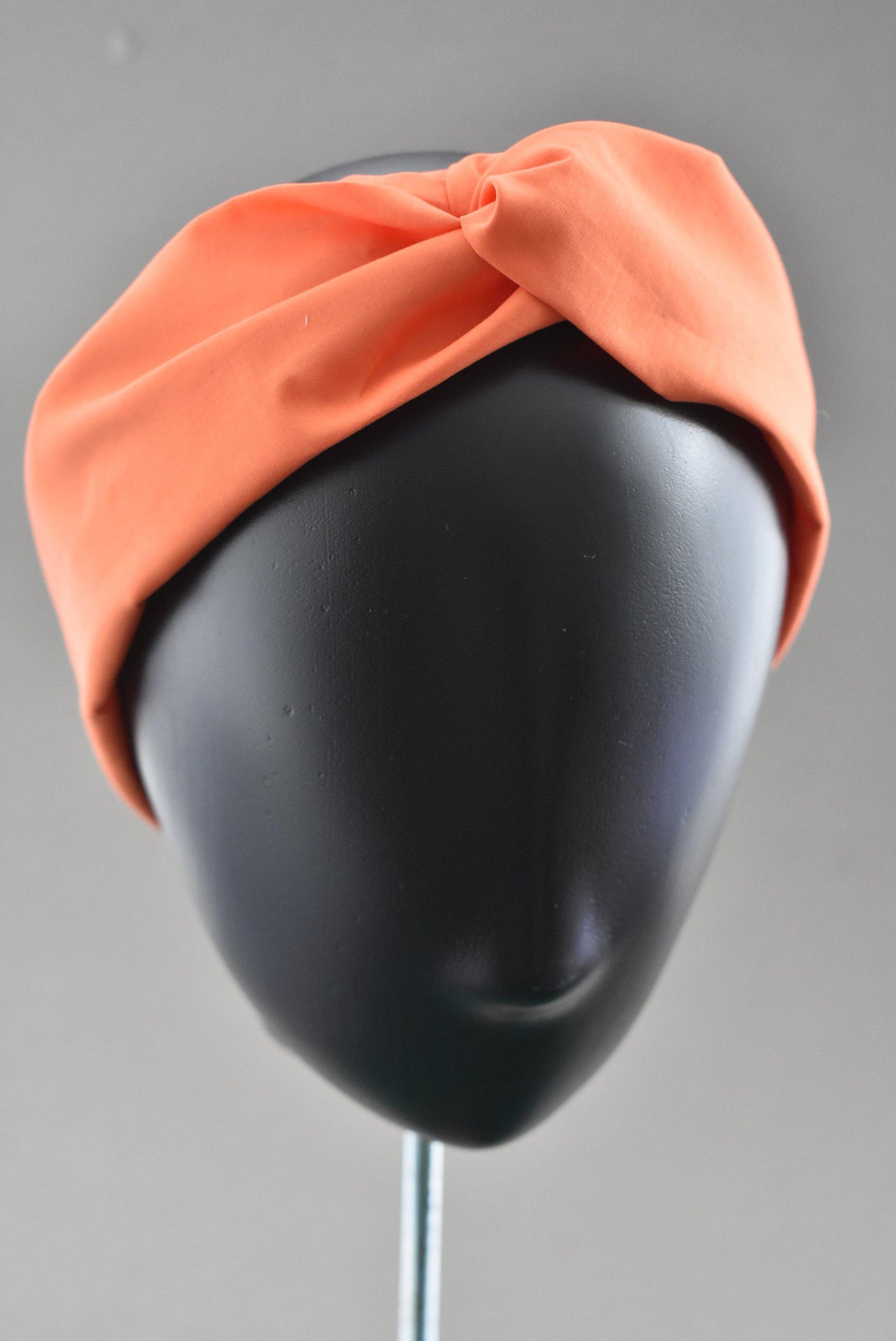 Ladies Twisted Turban Headband - Liberty of London Tangerine Orange