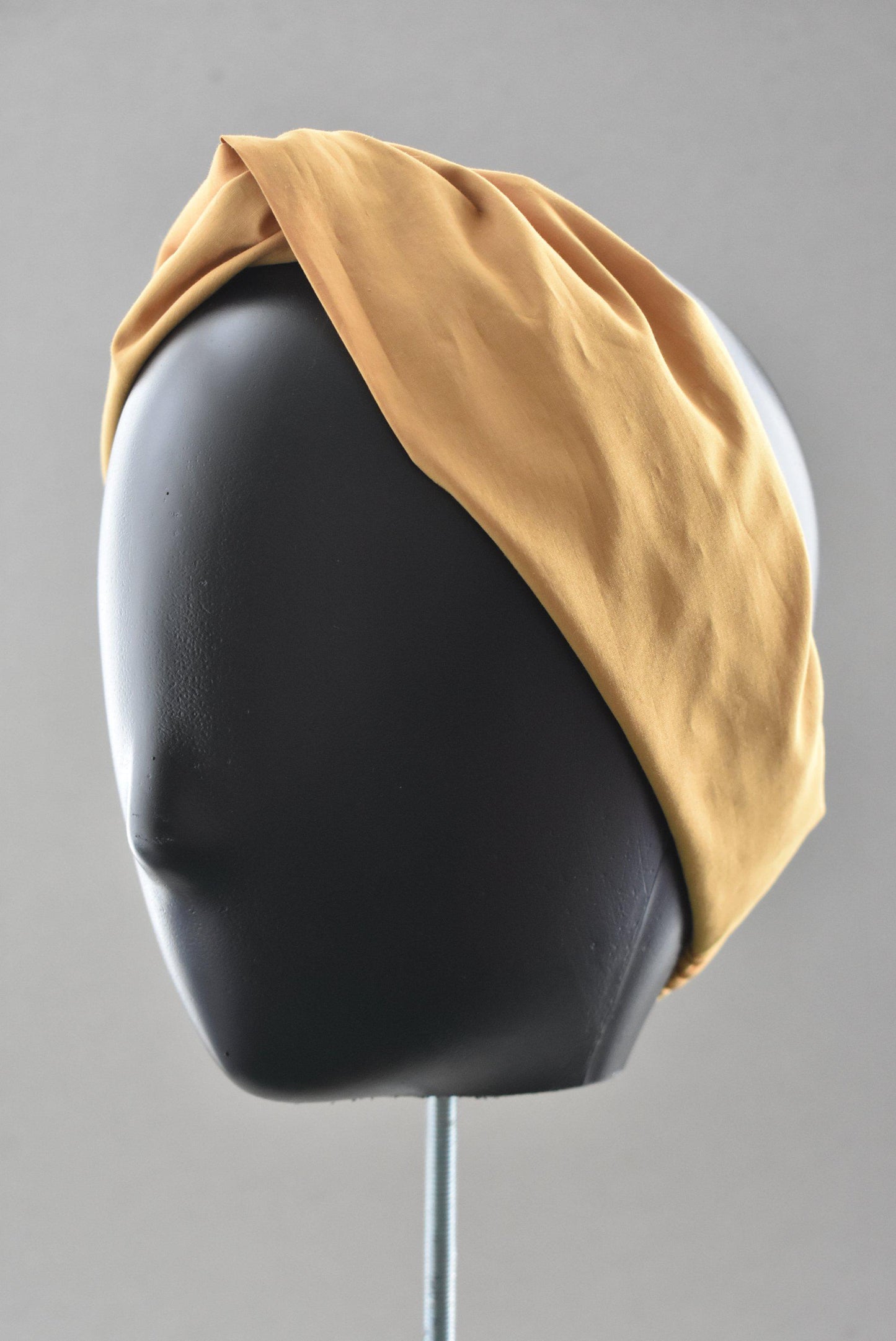 Ladies Twisted Turban Headband - Liberty of London Mustard Yellow