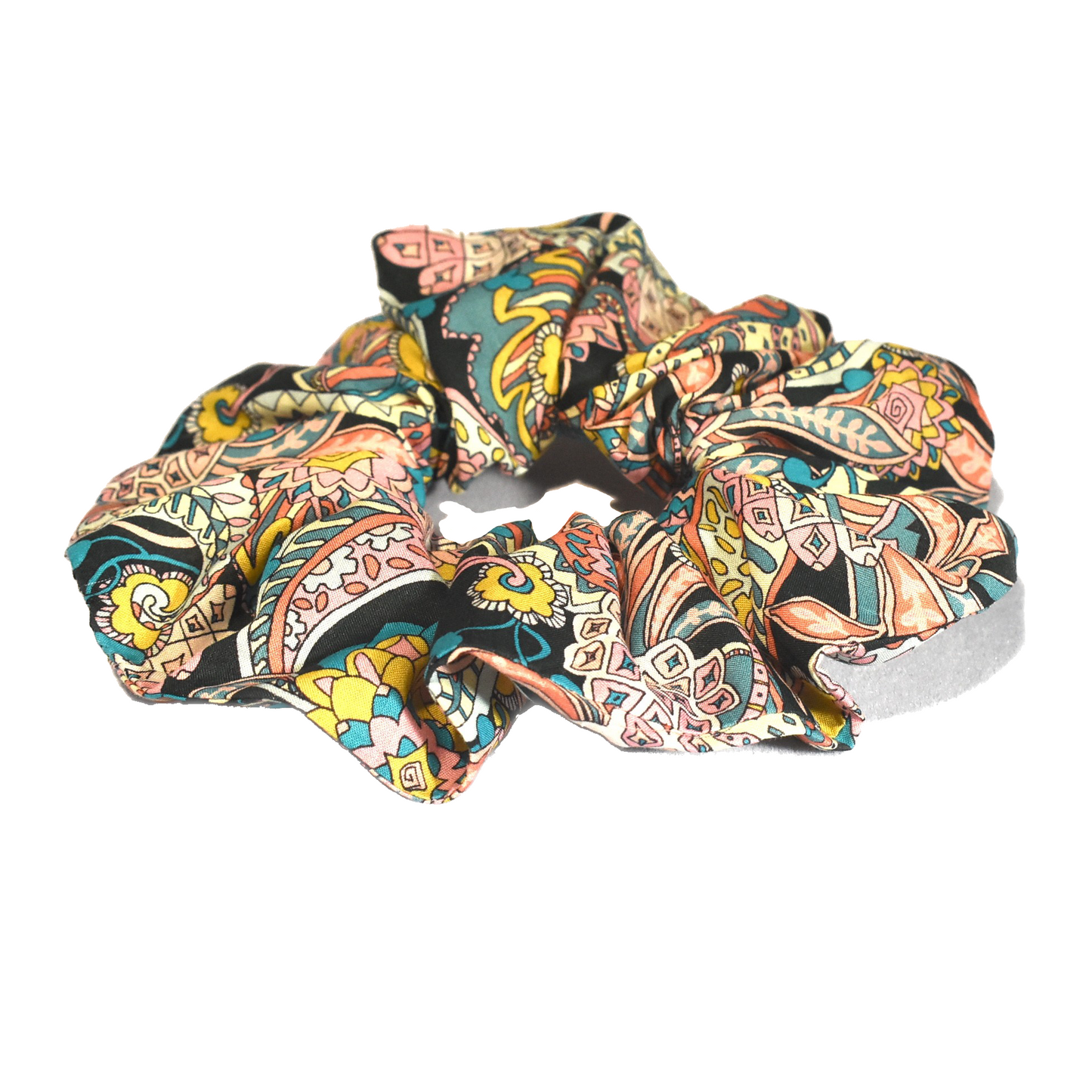 Scrunchie - Liberty of London Pink Pineapple Paisley - Silk & Lawn