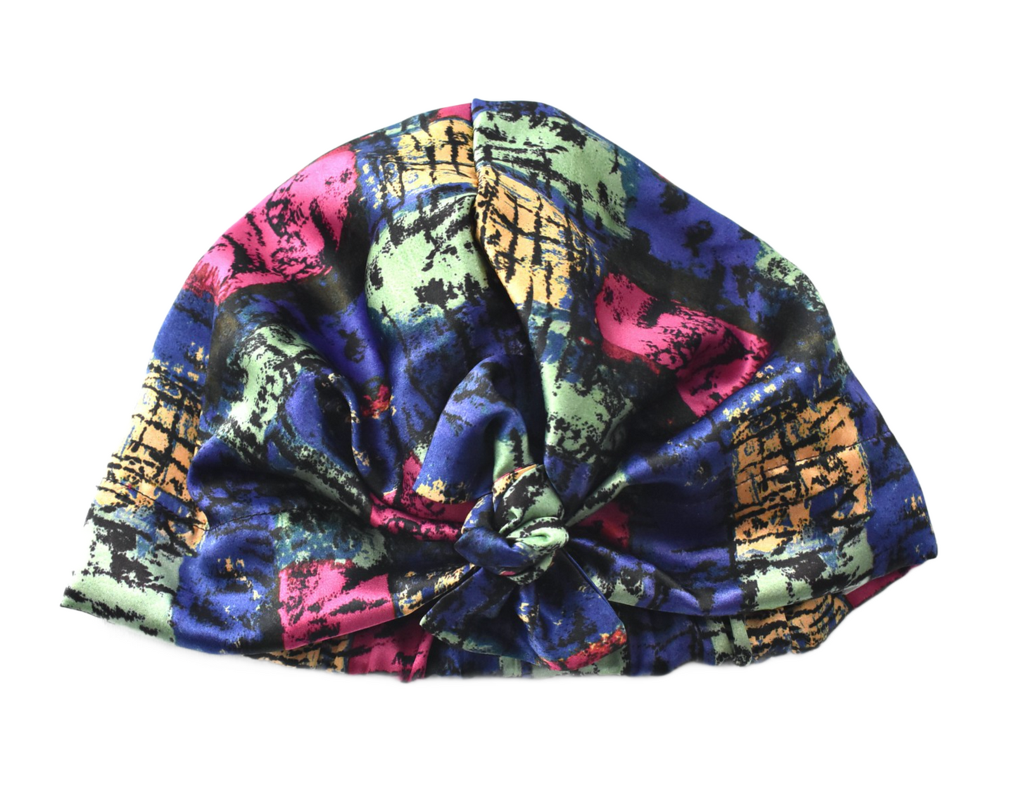 Luxury Silk Turban & Head wrap - Liberty of London Artist Althea Bright Graphic 100% Silk-Satin