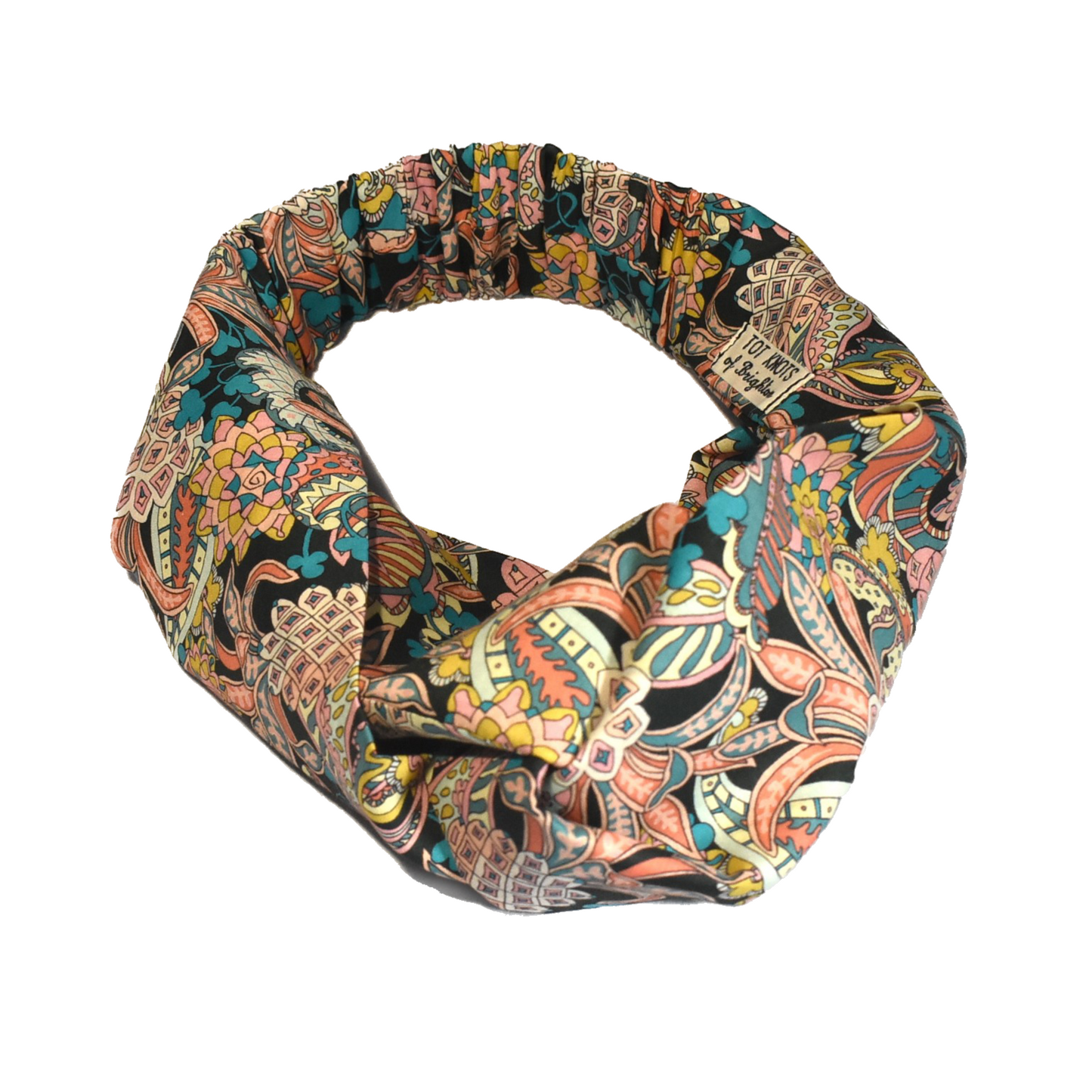 Twisted Turban Headband - Liberty of London Pink Pineapple Paisley - Silk & Lawn