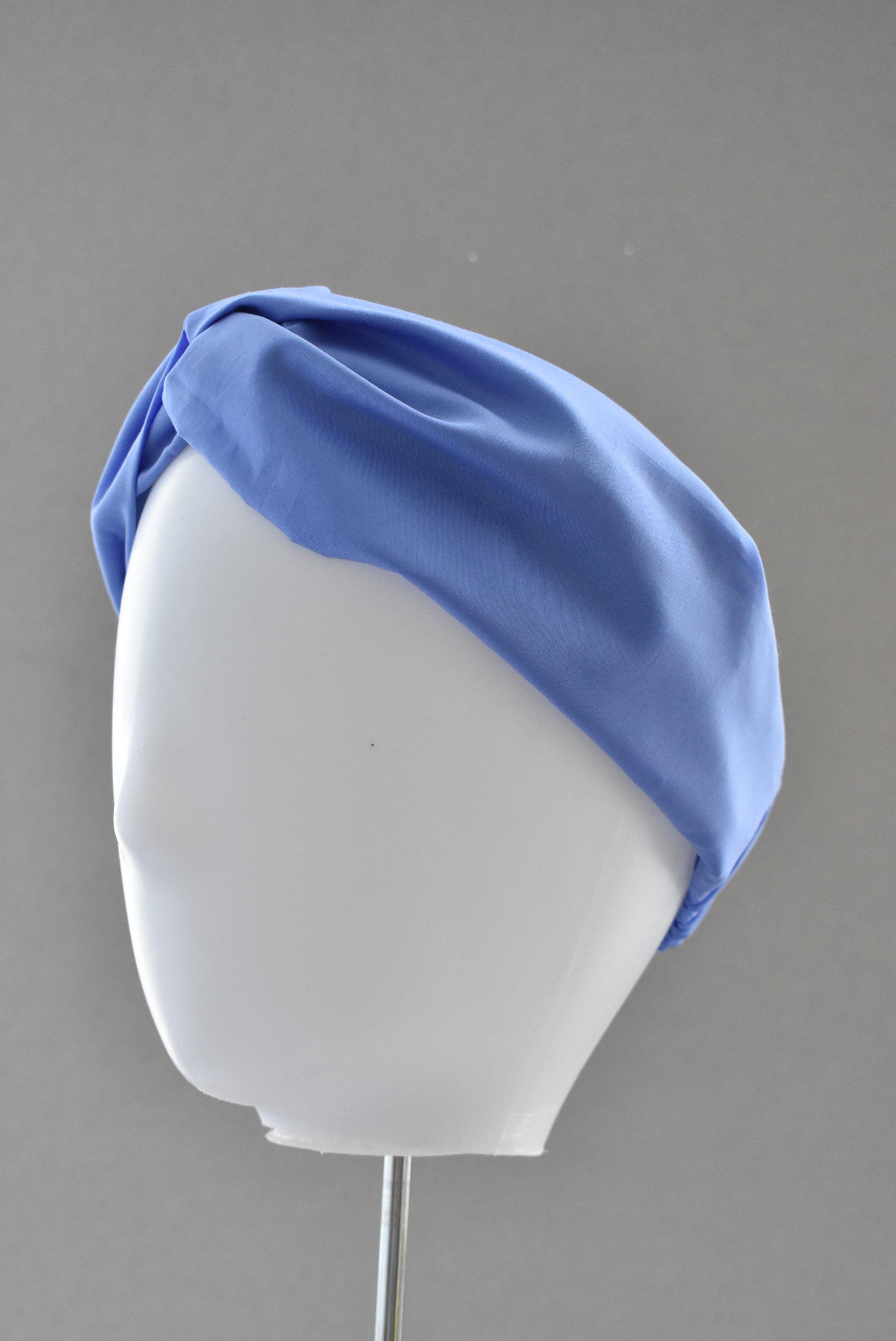 Ladies Twisted Turban Headband - Liberty of London Periwinkle Blue - Tot Knots of Brighton