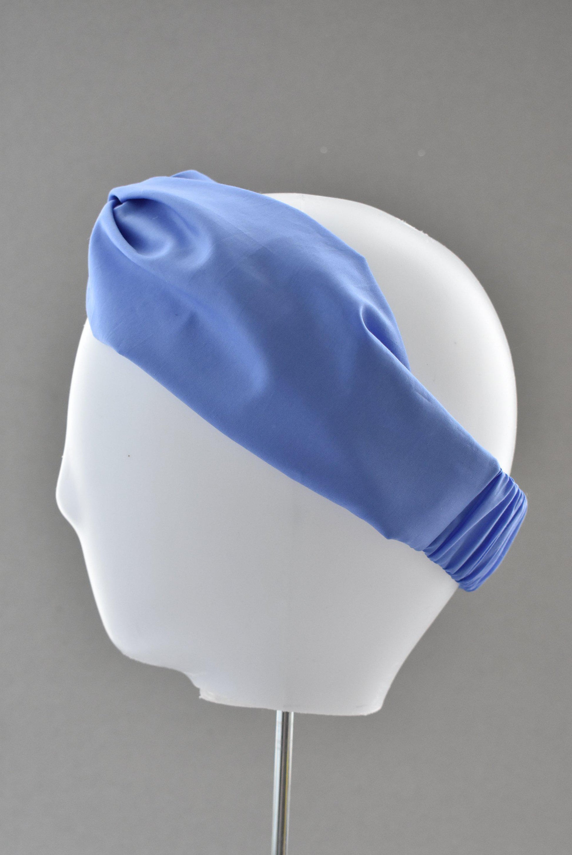 Ladies Twisted Turban Headband - Liberty of London Periwinkle Blue - Tot Knots of Brighton