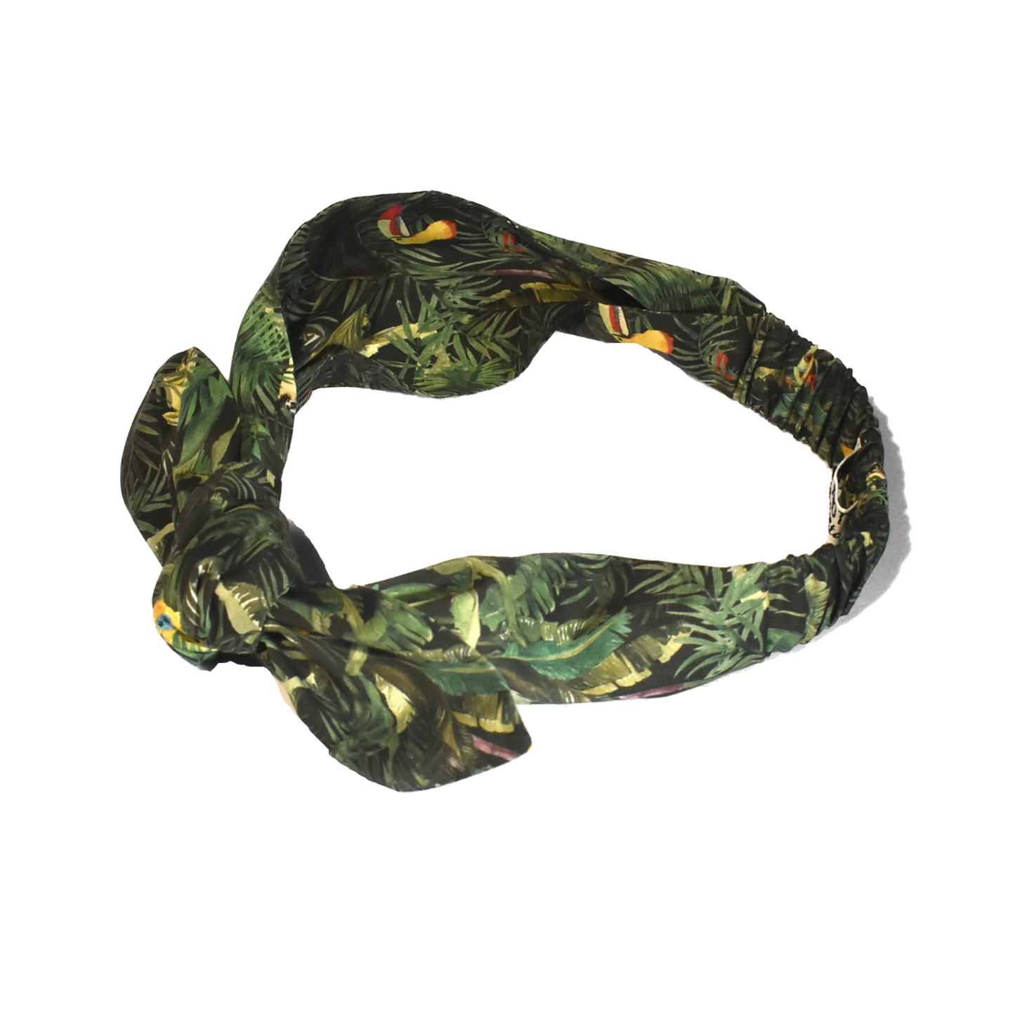 Ladies Knot Tie hairband - Liberty of London Tou-Can Hide - Jungle Animals