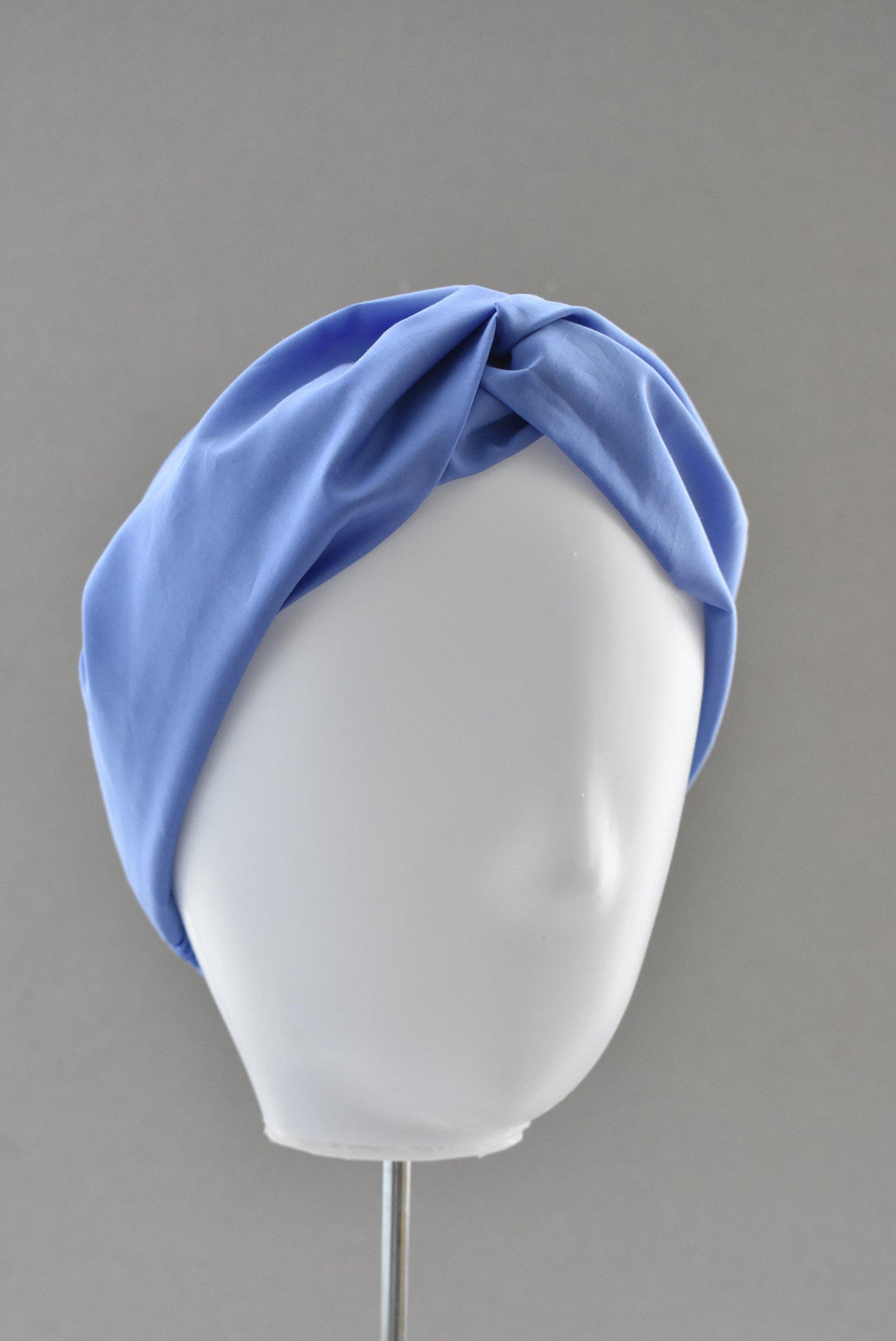 Ladies Twisted Turban Headband - Liberty of London Periwinkle Blue - Tot Knots of Brighton