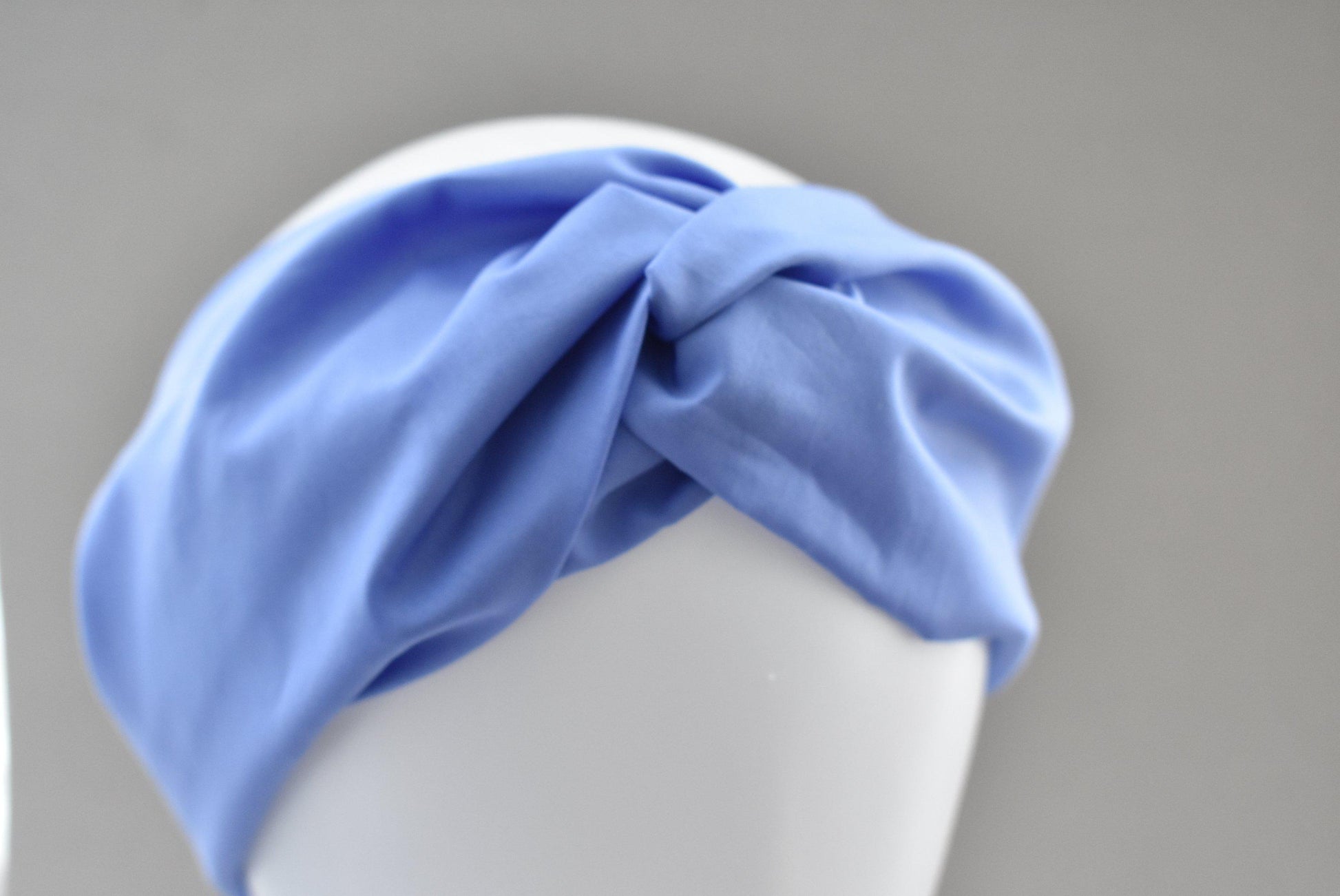 Ladies Twisted Turban Headband - Liberty of London Periwinkle Blue - Tot Knots of Brighton