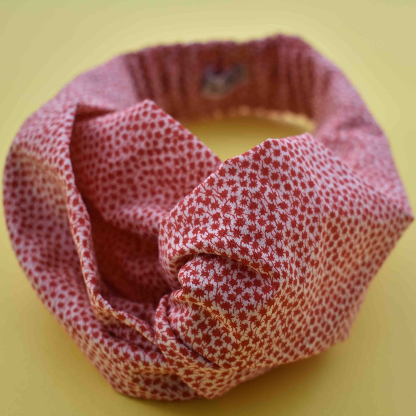 Red and White Floral Twisted Turban hairband and neck scarf - Tot Knots of Brighton