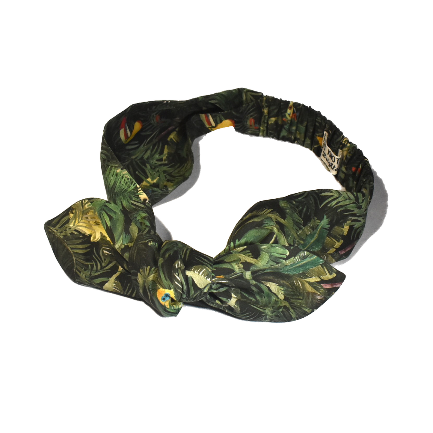 Ladies Knot Tie hairband - Liberty of London Tou-Can Hide - Jungle Animals