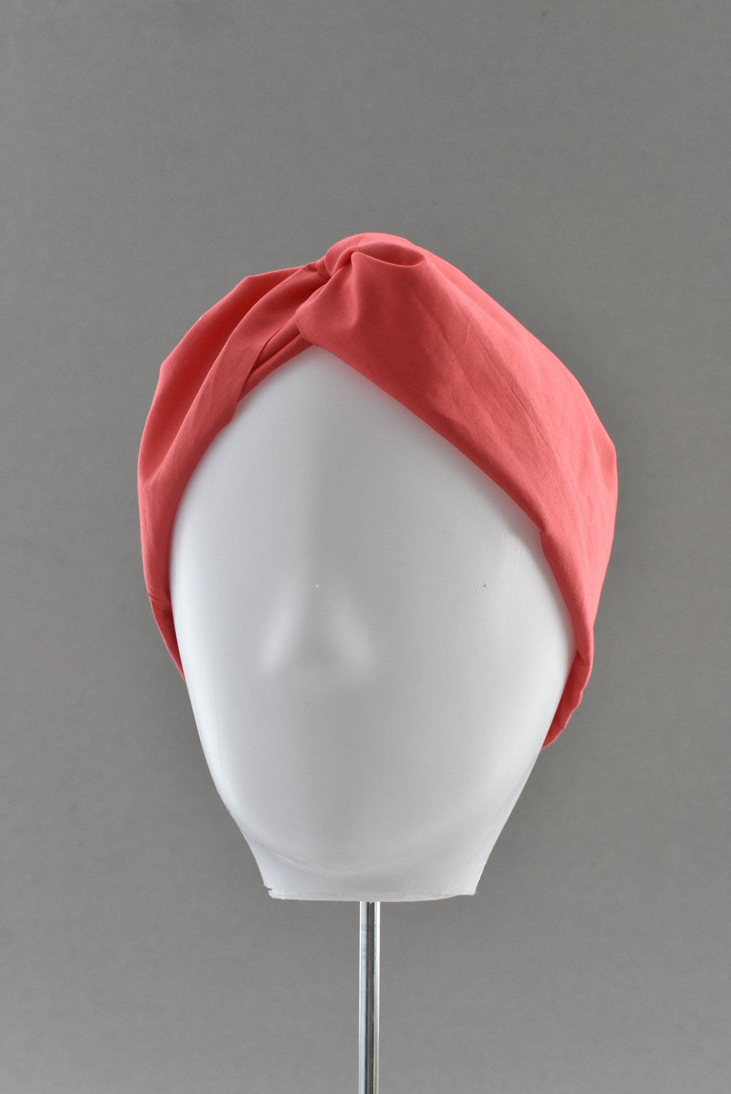 Coral Red Liberty of London - Twisted Turban hairband and neck scarf - Tot Knots of Brighton