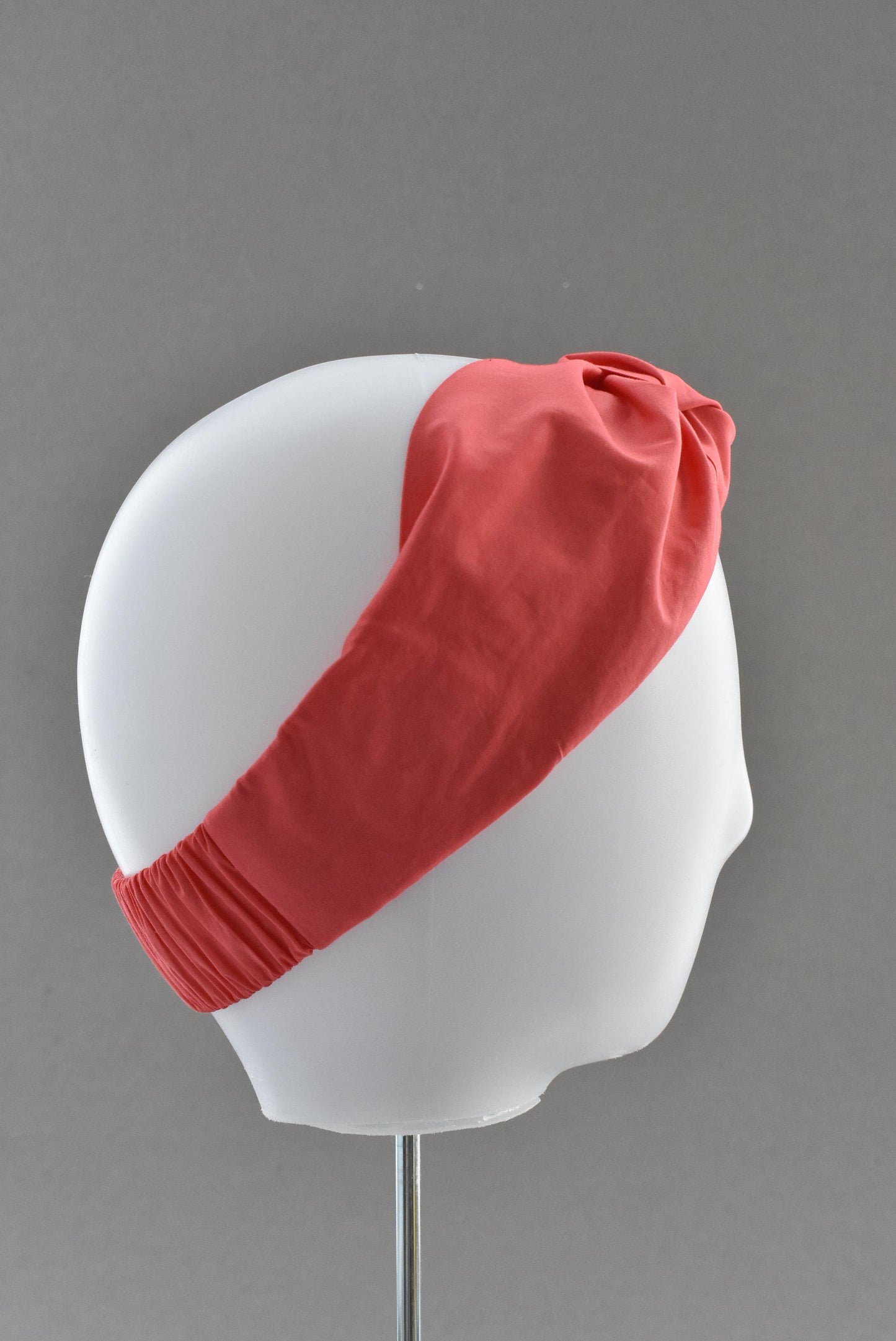 Coral Red Liberty of London - Twisted Turban hairband and neck scarf - Tot Knots of Brighton