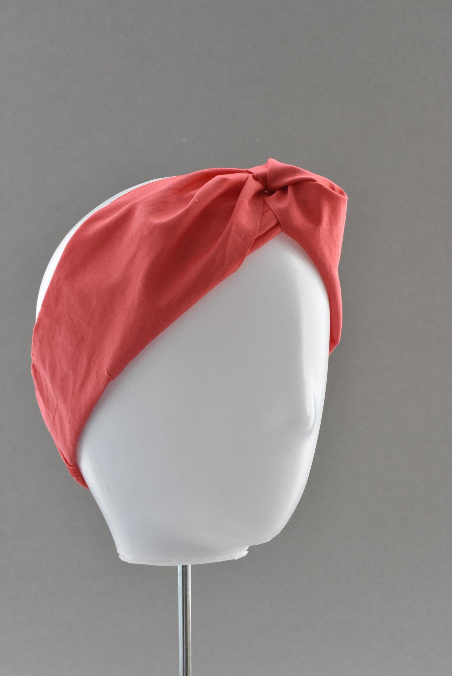 Coral Red Liberty of London - Twisted Turban hairband and neck scarf - Tot Knots of Brighton