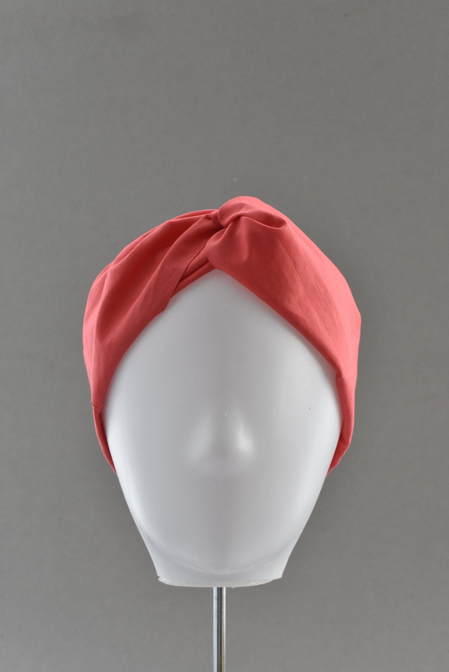 Coral Red Liberty of London - Twisted Turban hairband and neck scarf - Tot Knots of Brighton