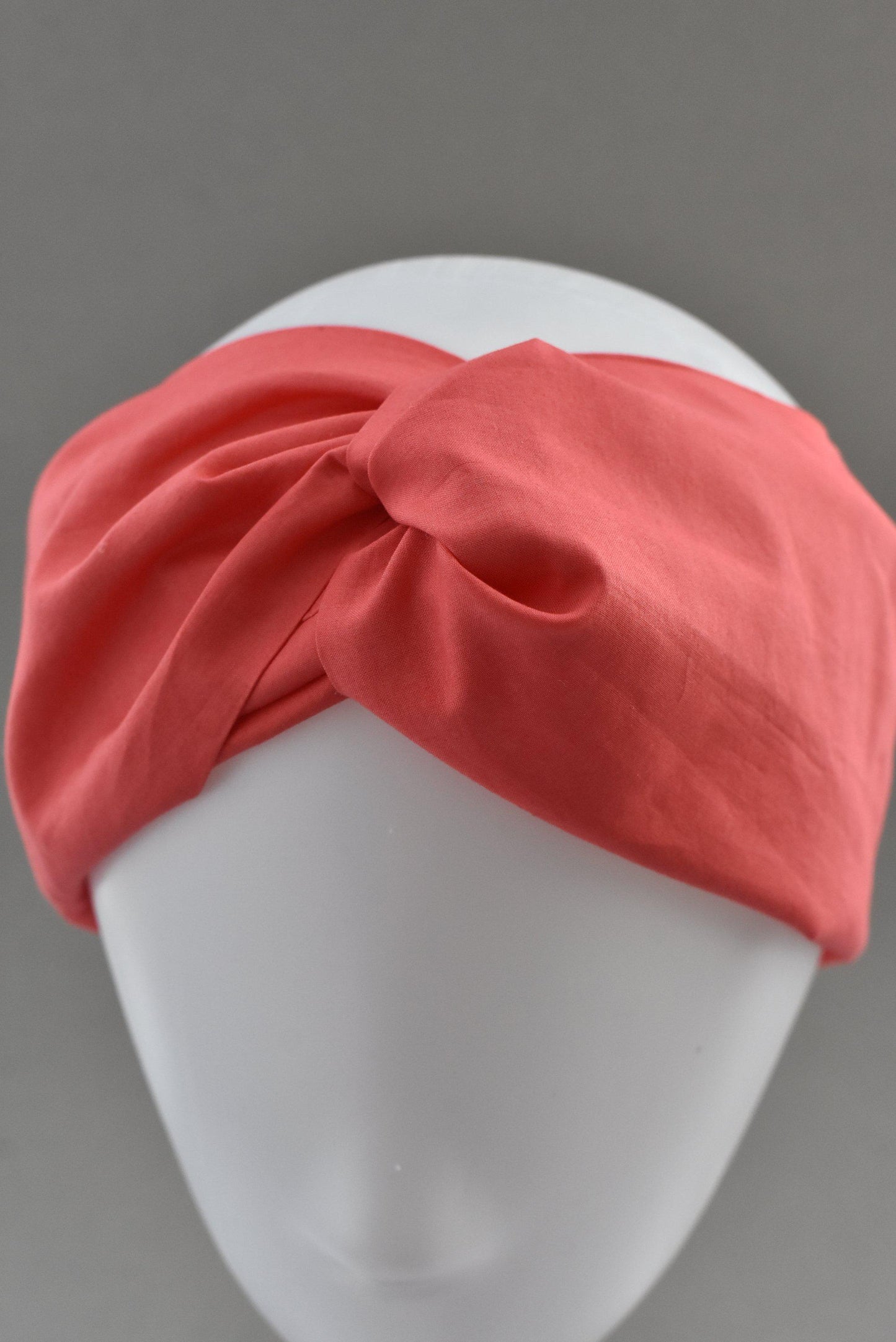 Coral Red Liberty of London - Twisted Turban hairband and neck scarf - Tot Knots of Brighton