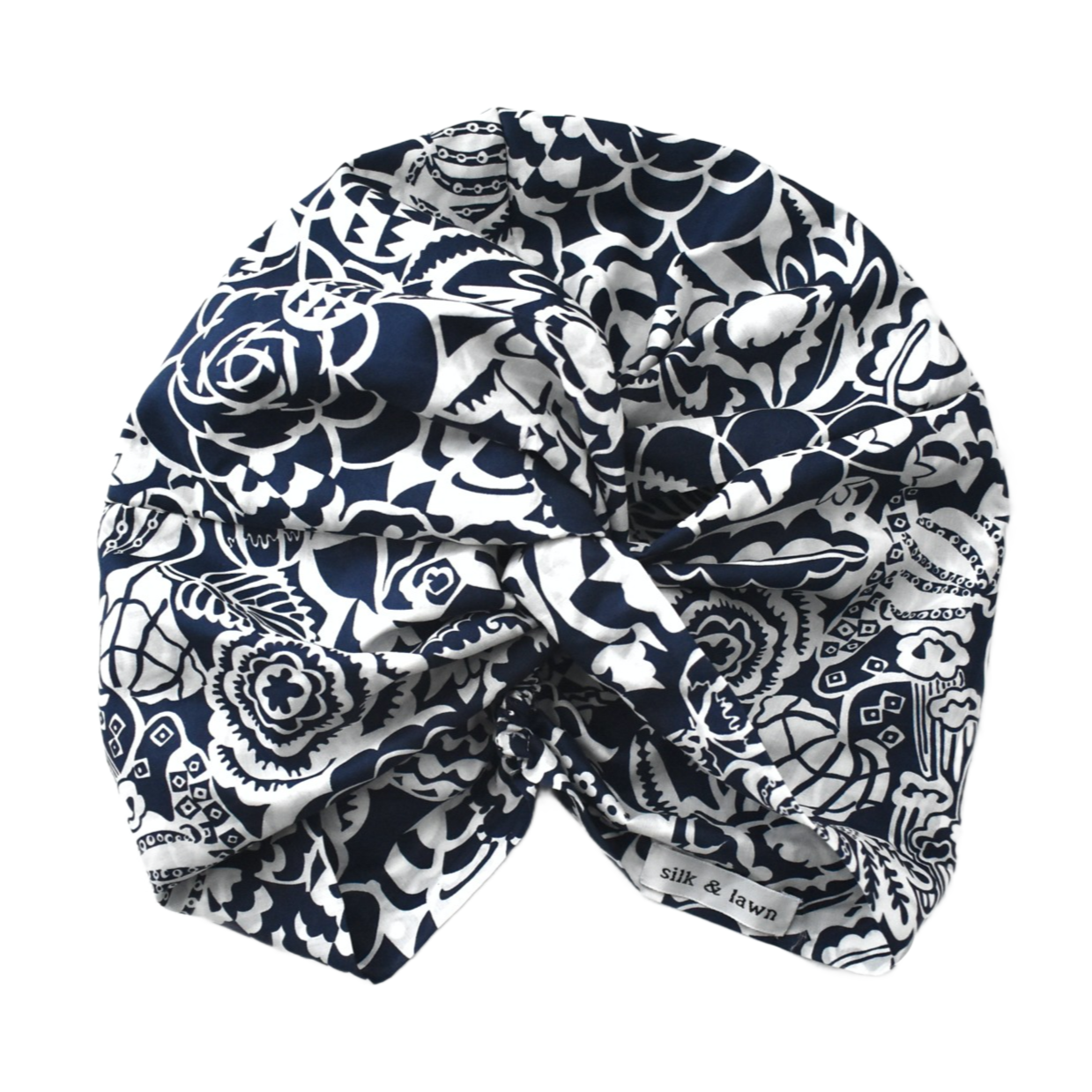Little Susan Turban Hat - Graphic Navy Gatsby print by Liberty of London