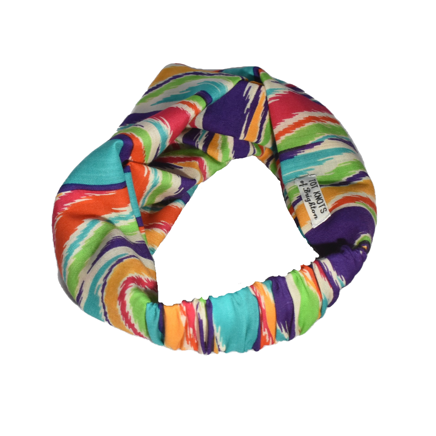 Twisted Turban hairband - Vintage Liberty of London Bright Multicolour Ikat Graphic in Varuna wool