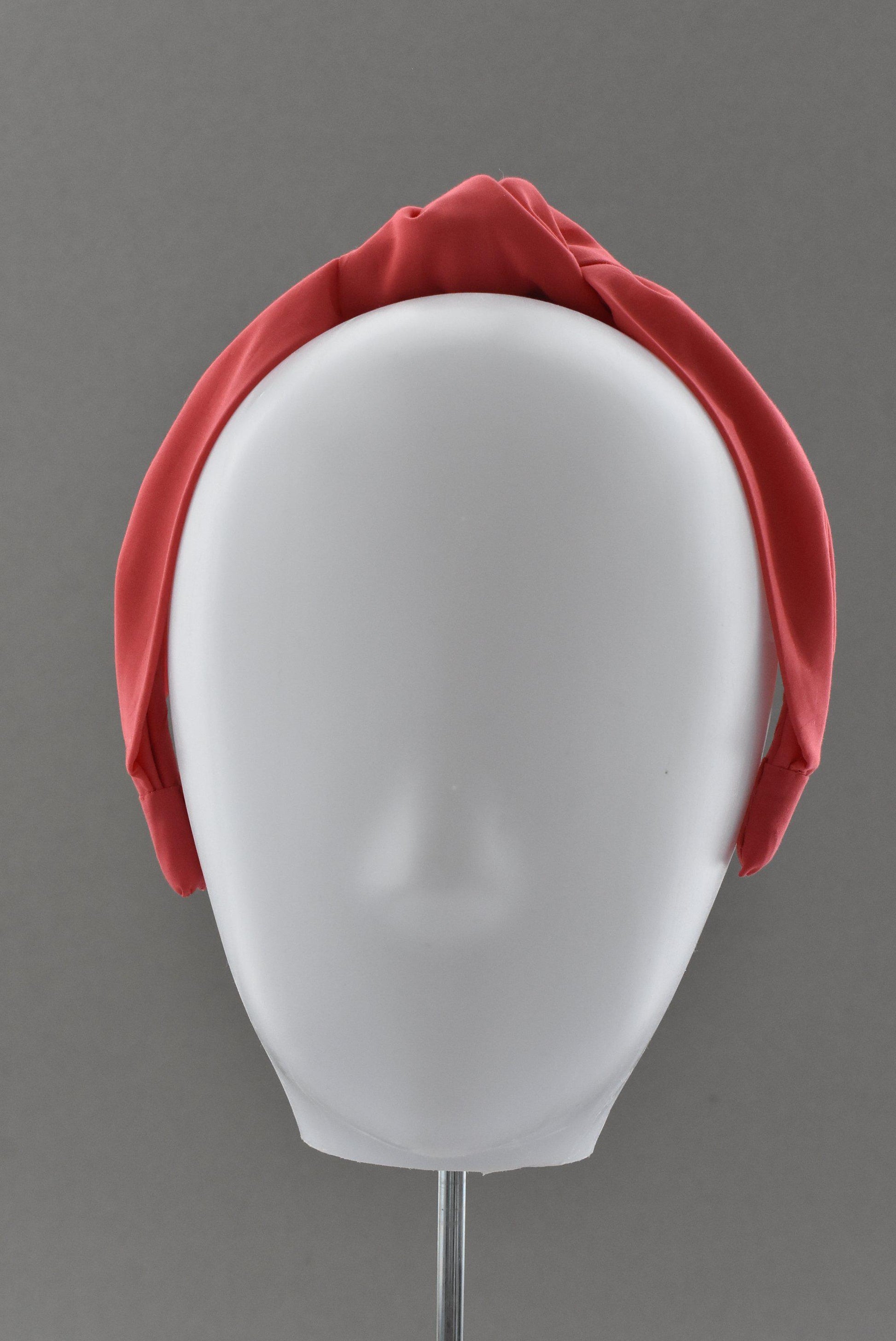 Ladies Tot Knot Alice band - Liberty of London Coral Red - Tot Knots of Brighton