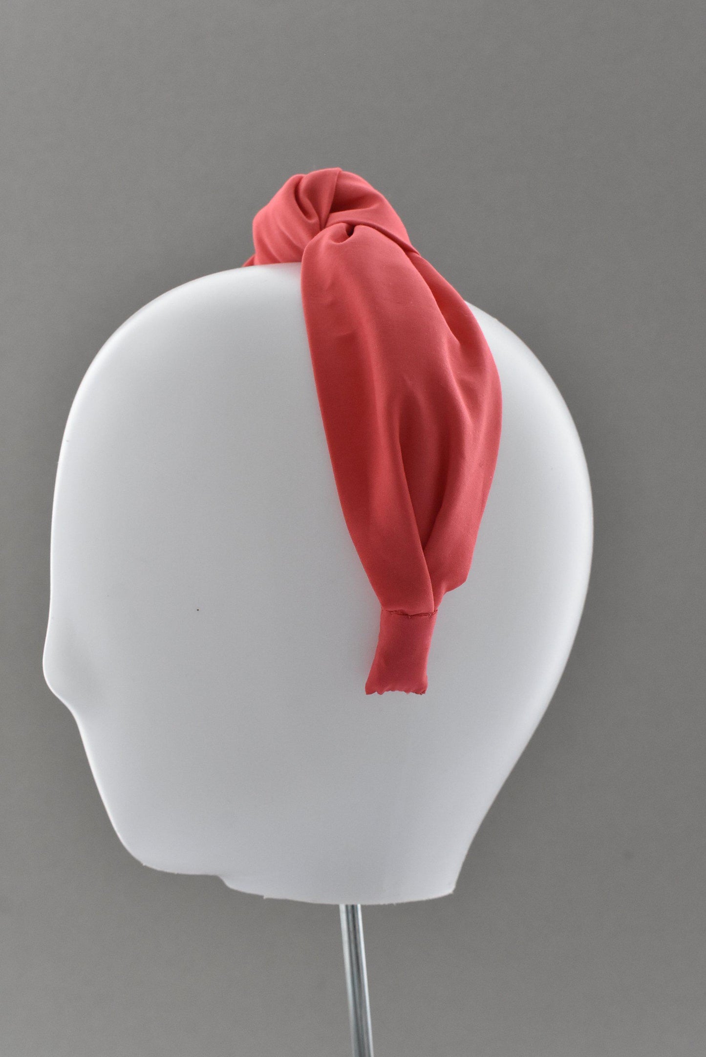 Ladies Tot Knot Alice band - Liberty of London Coral Red - Tot Knots of Brighton