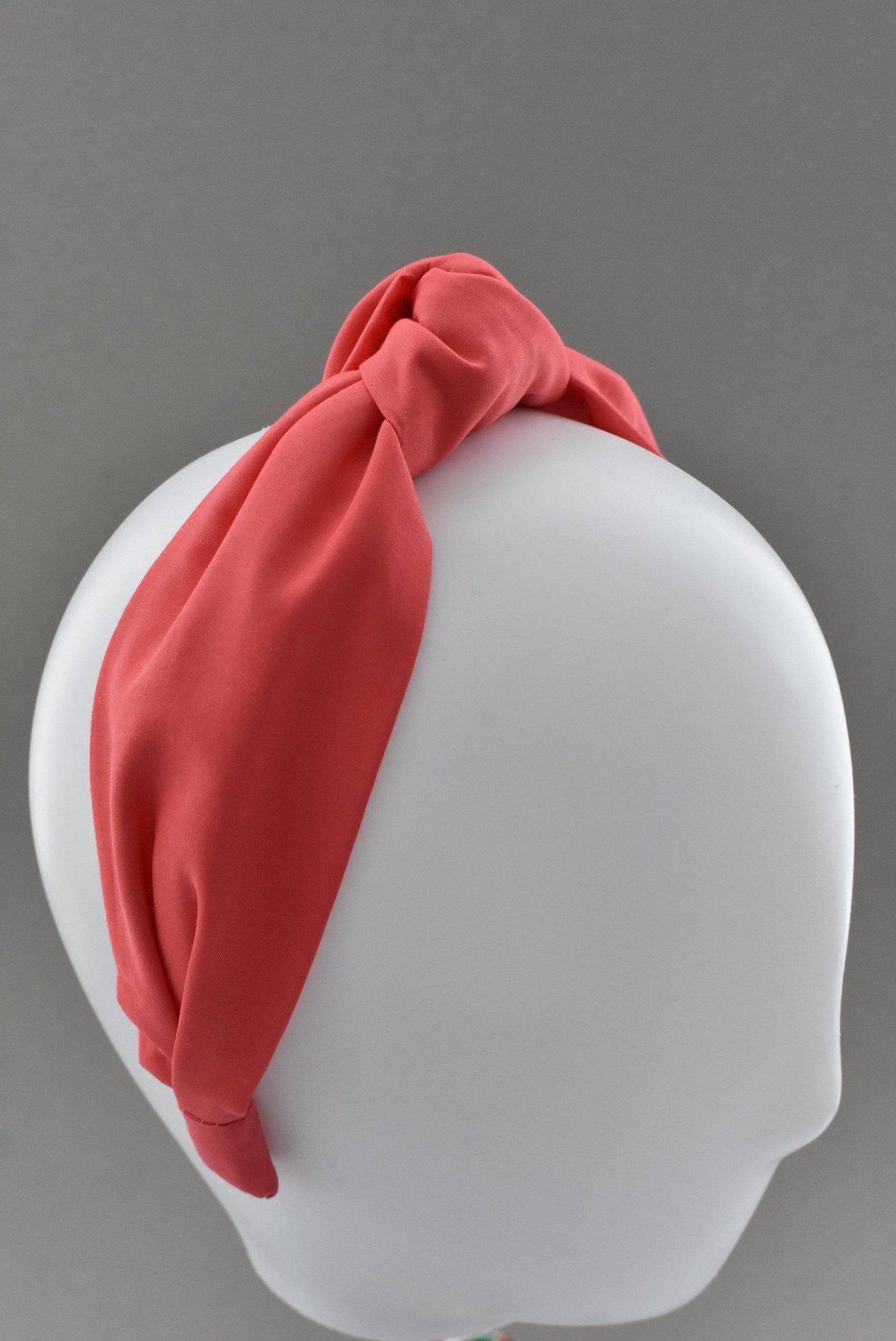 Ladies Tot Knot Alice band - Liberty of London Coral Red - Tot Knots of Brighton
