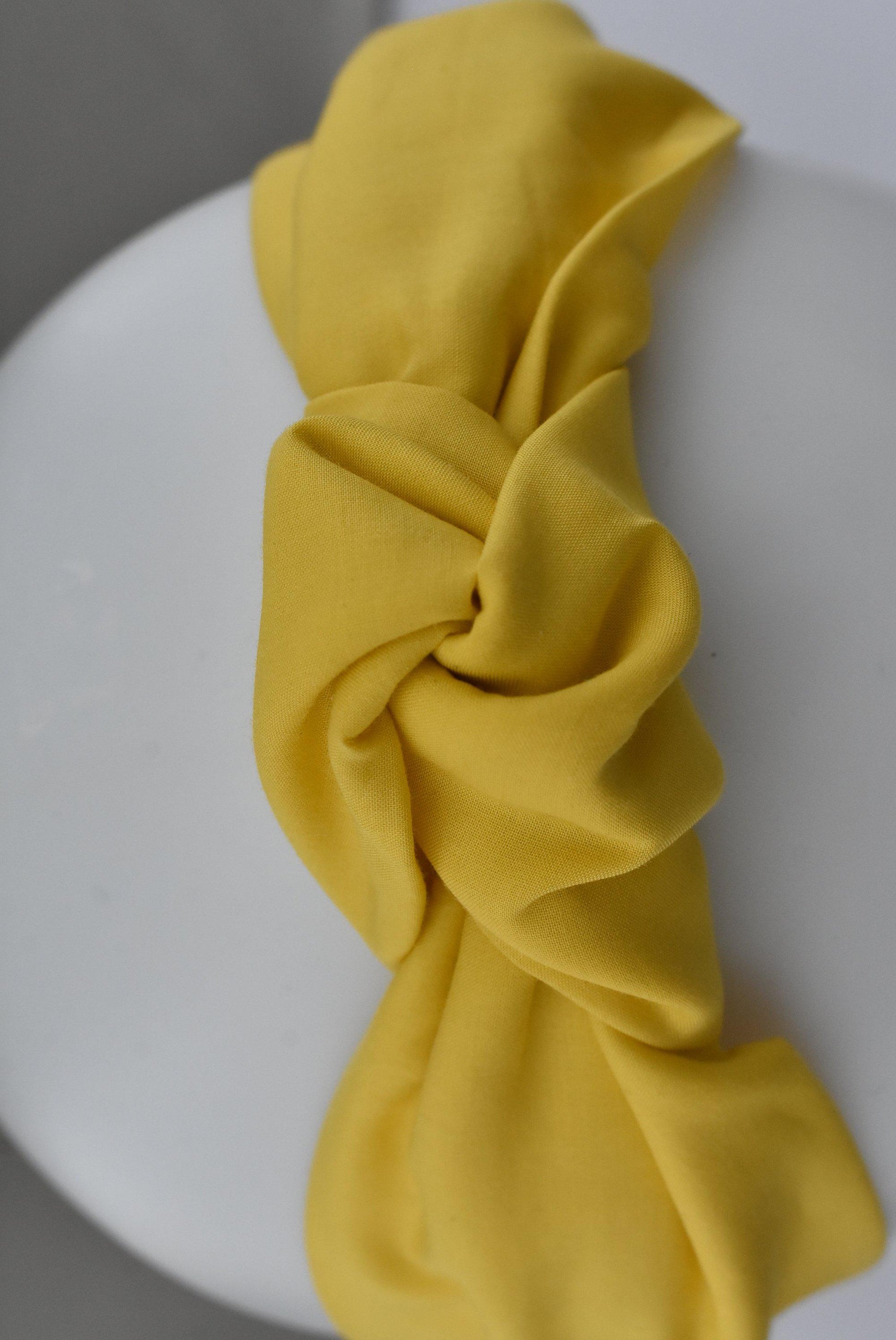 Ladies Tot Knot Alice band - Liberty of London Bright Yellow - Tot Knots of Brighton