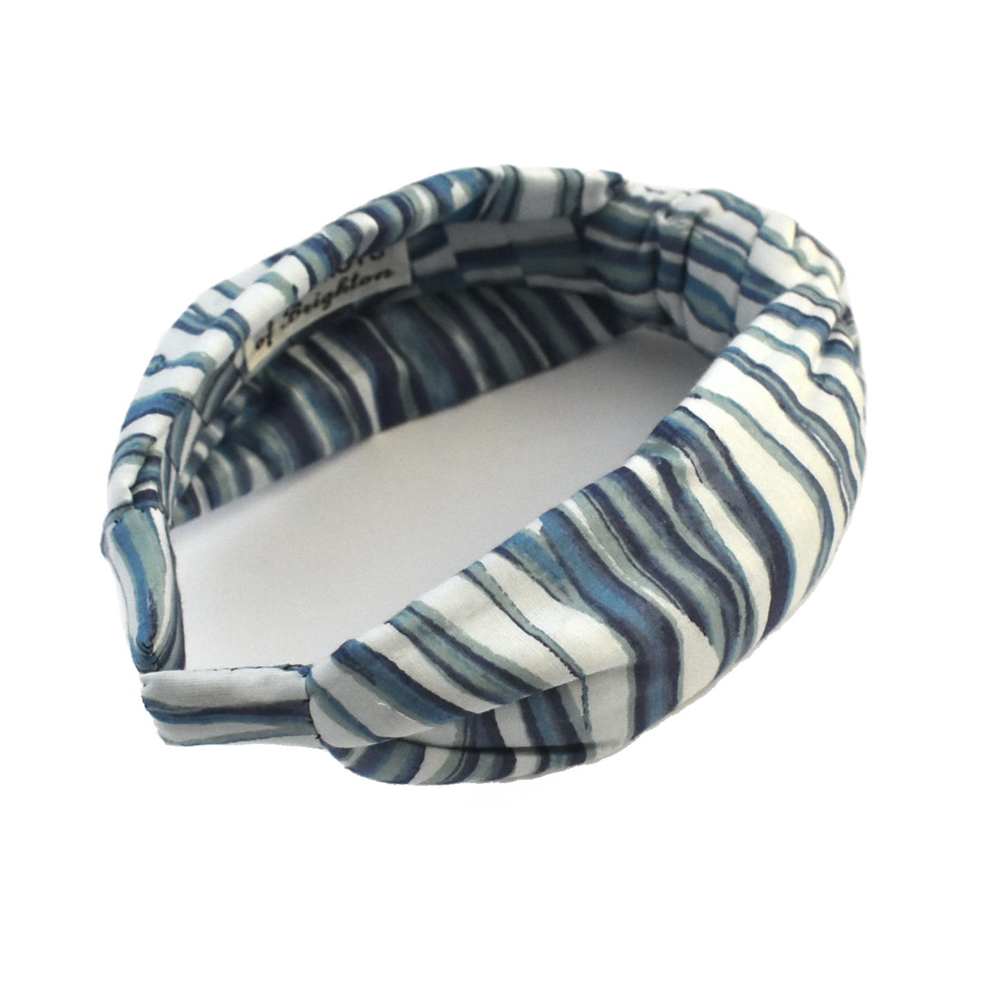 Classic Knot head band - Liberty of London Blue Martin Stripe print