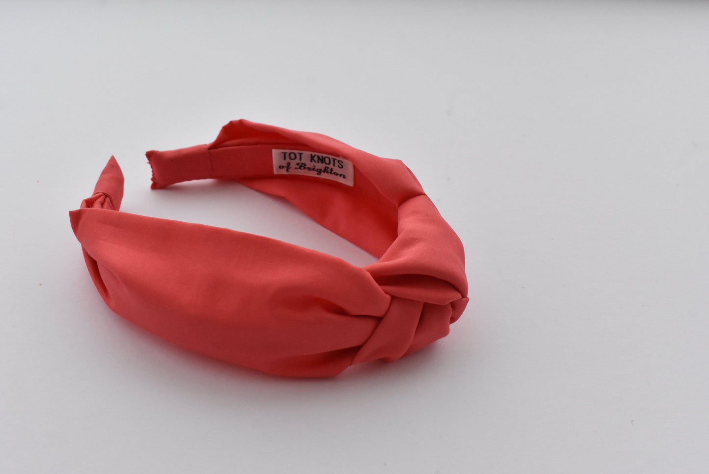 Ladies Tot Knot Alice band - Liberty of London Coral Red - Tot Knots of Brighton