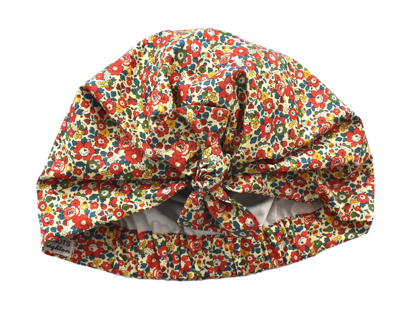 Ladies Turban Hat - Red Betsy Ann Liberty of London print - Silk & Lawn