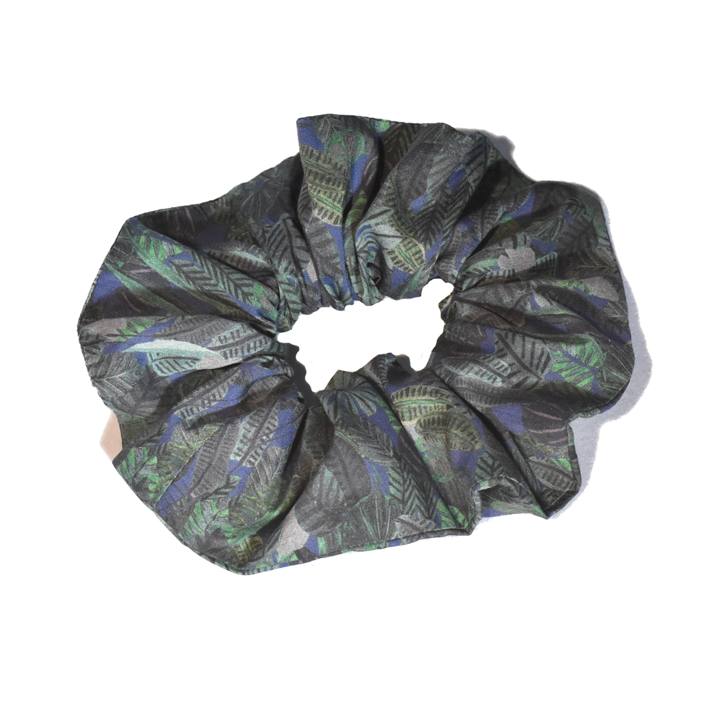 Scrunchie - Liberty of London Chaparrel - Navy and Green Fern Print