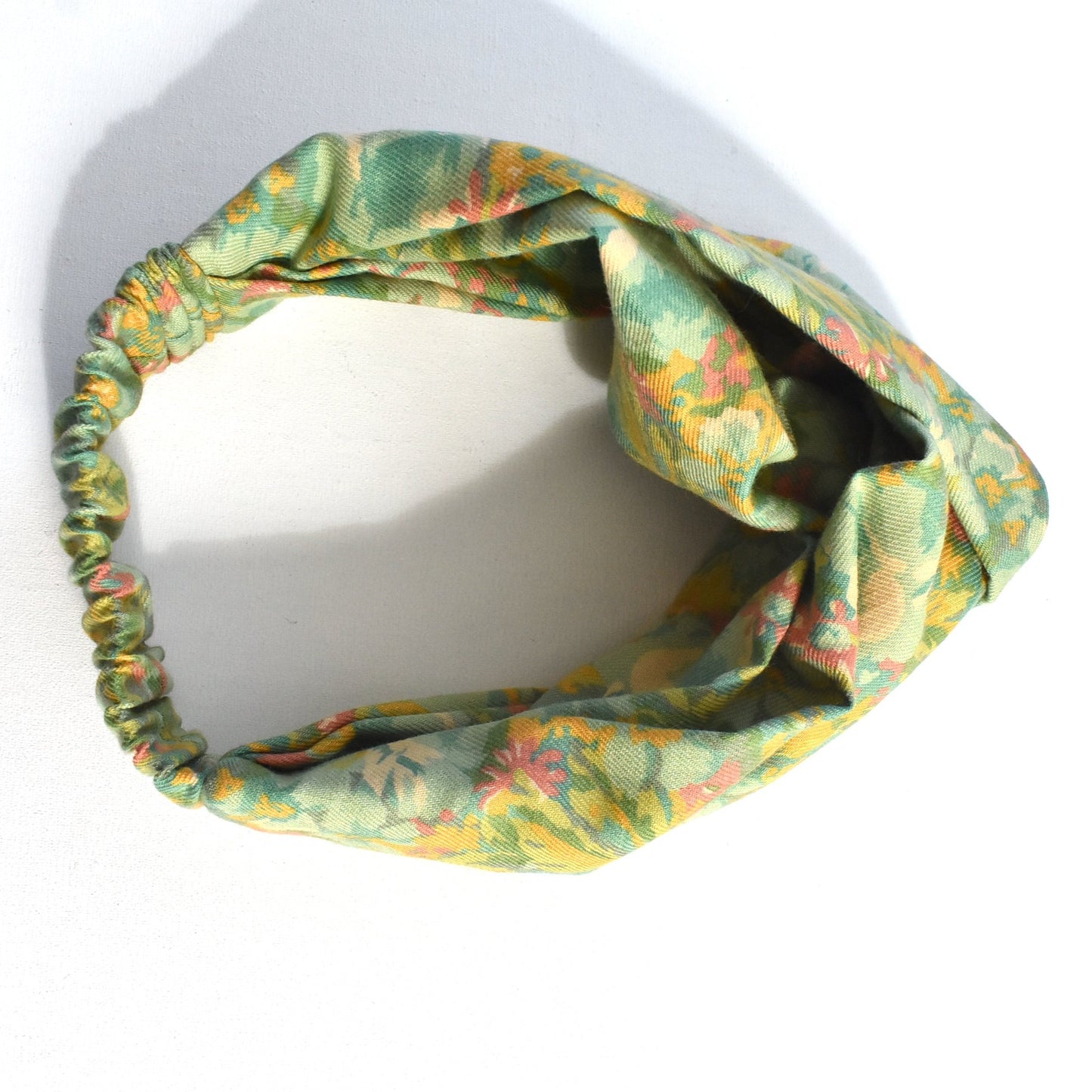Twisted Turban hairband - Clydella Green Floral - in Vintage Liberty of London Lantana